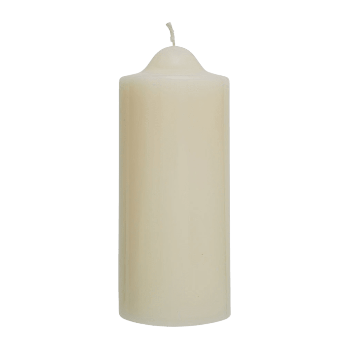 Ivory Unscented Pillar Dome Candle (160x76mm)