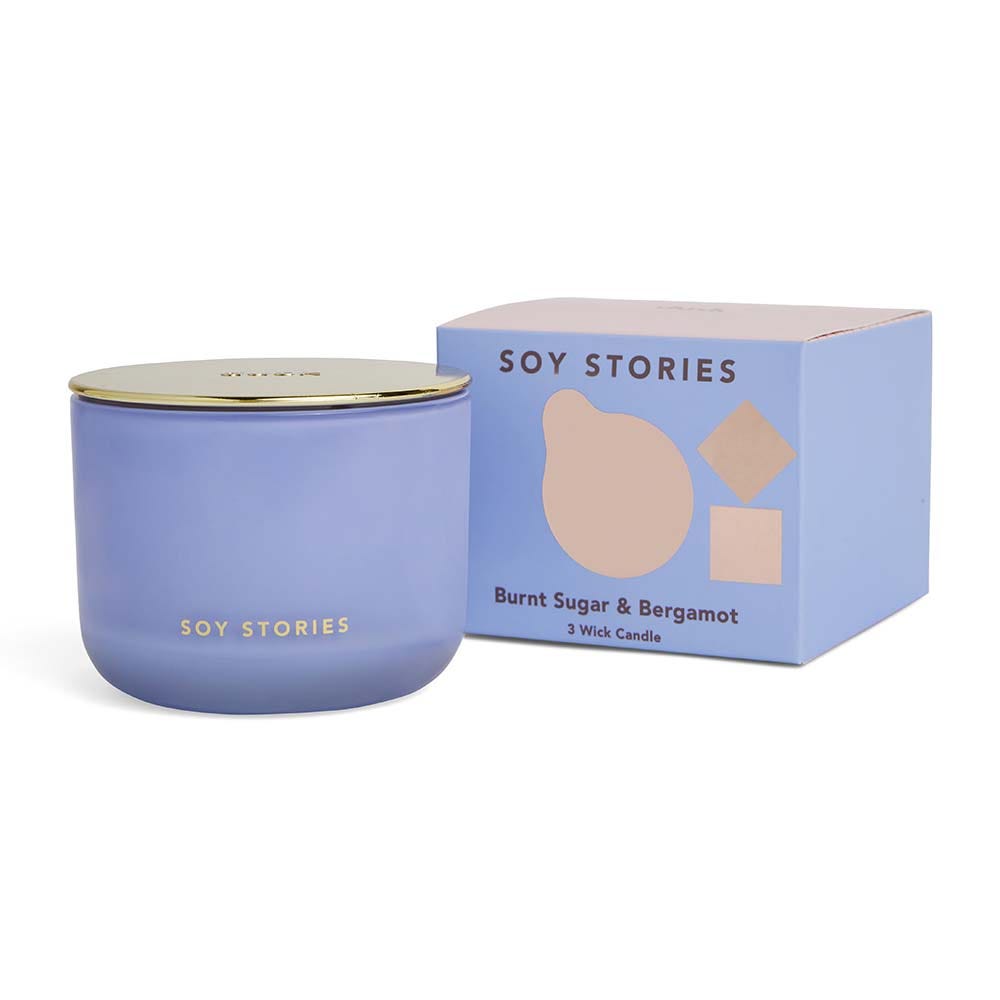 Burnt Sugar & Bergamot 3 Wick Soy Scented Candle