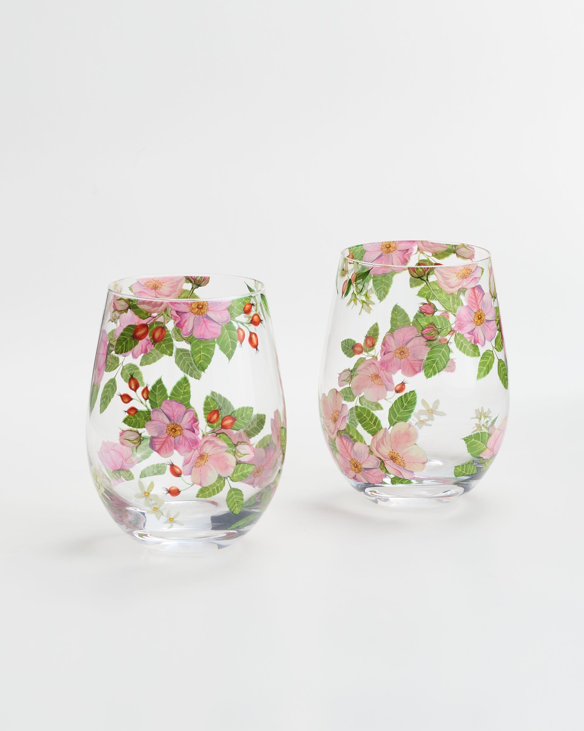 Fruits & Flowers Wine Glasses 2PK