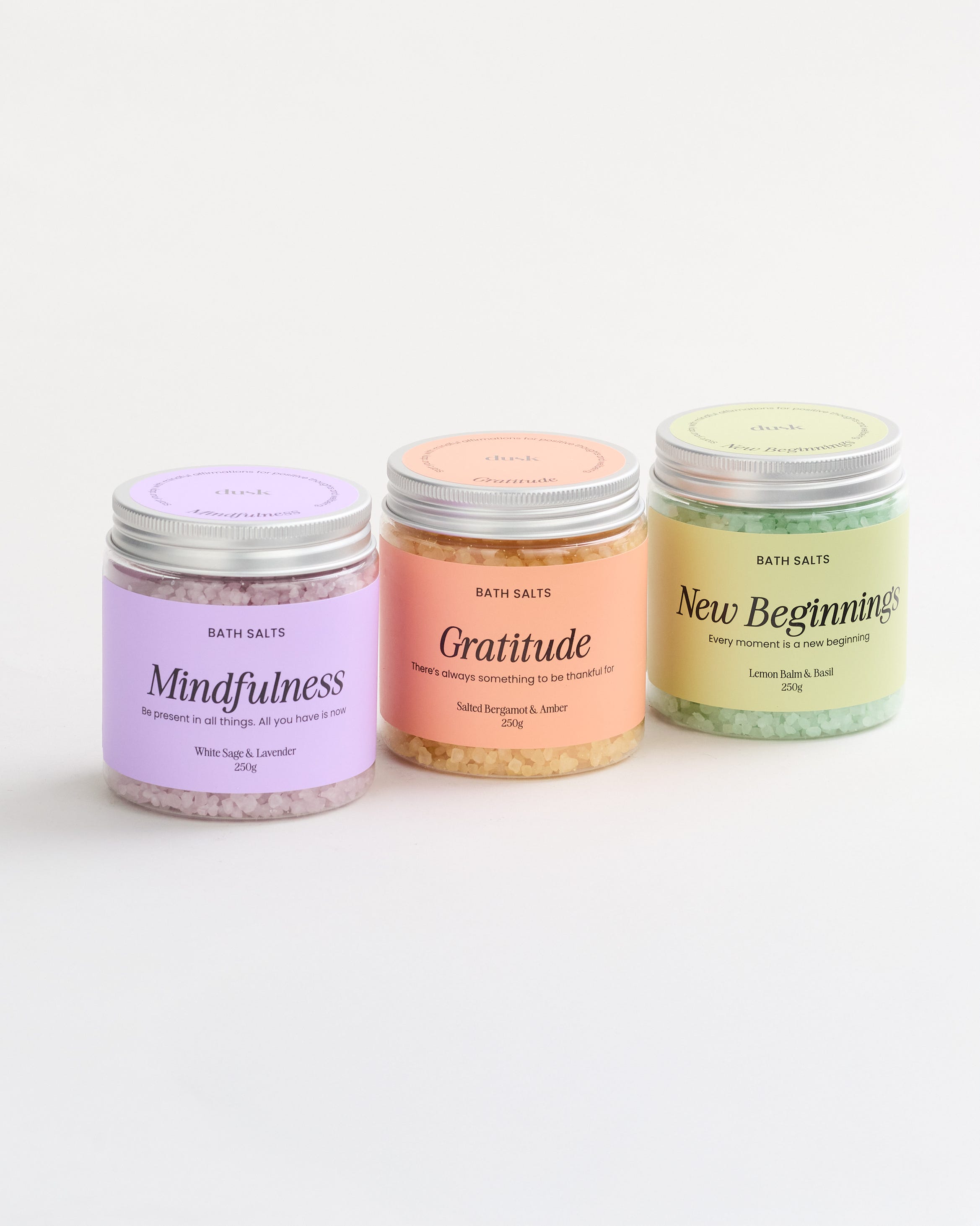 Daily Affirmations Bath Salts Trio