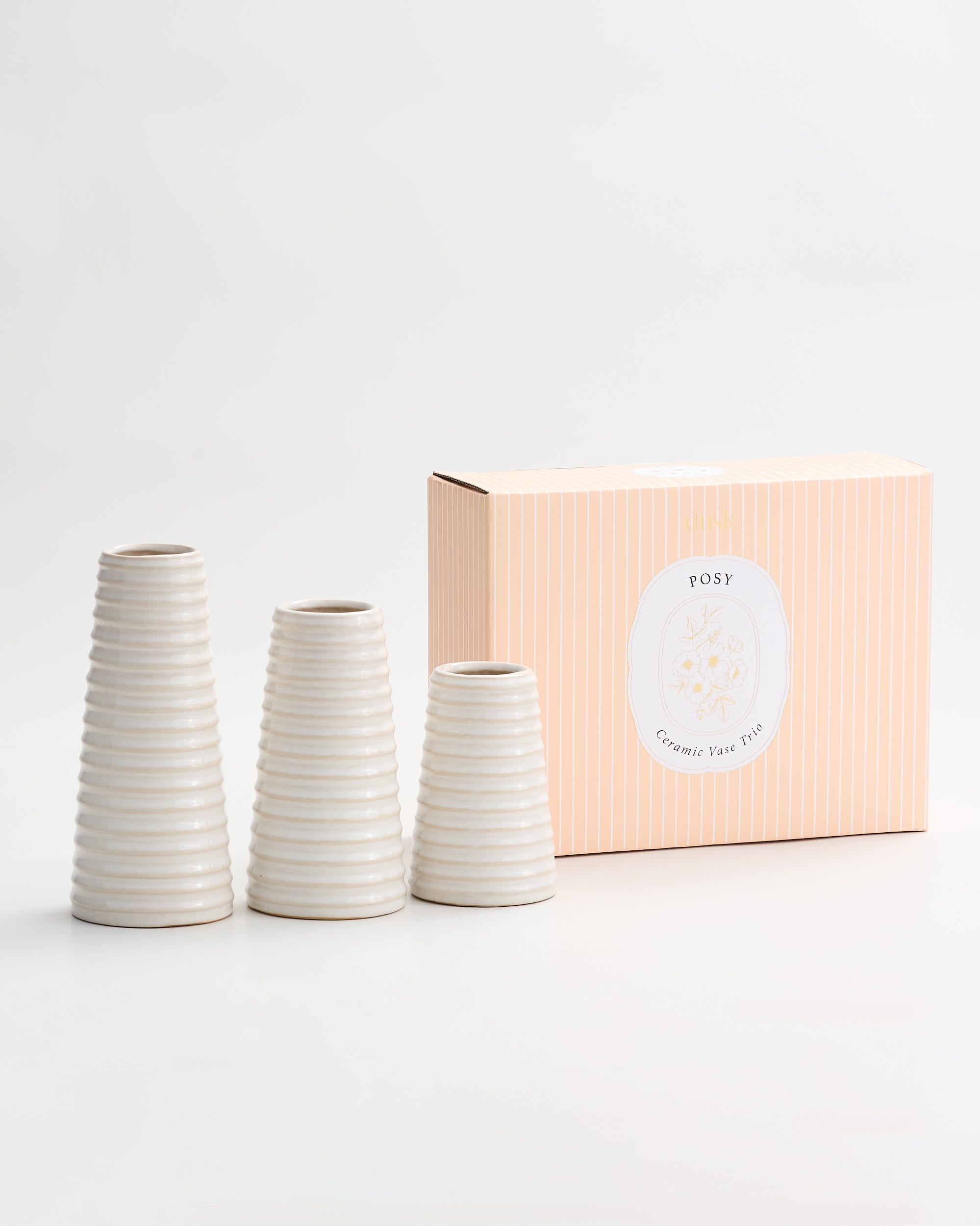 Tea Gardens Ceramic Vases Set Of 3