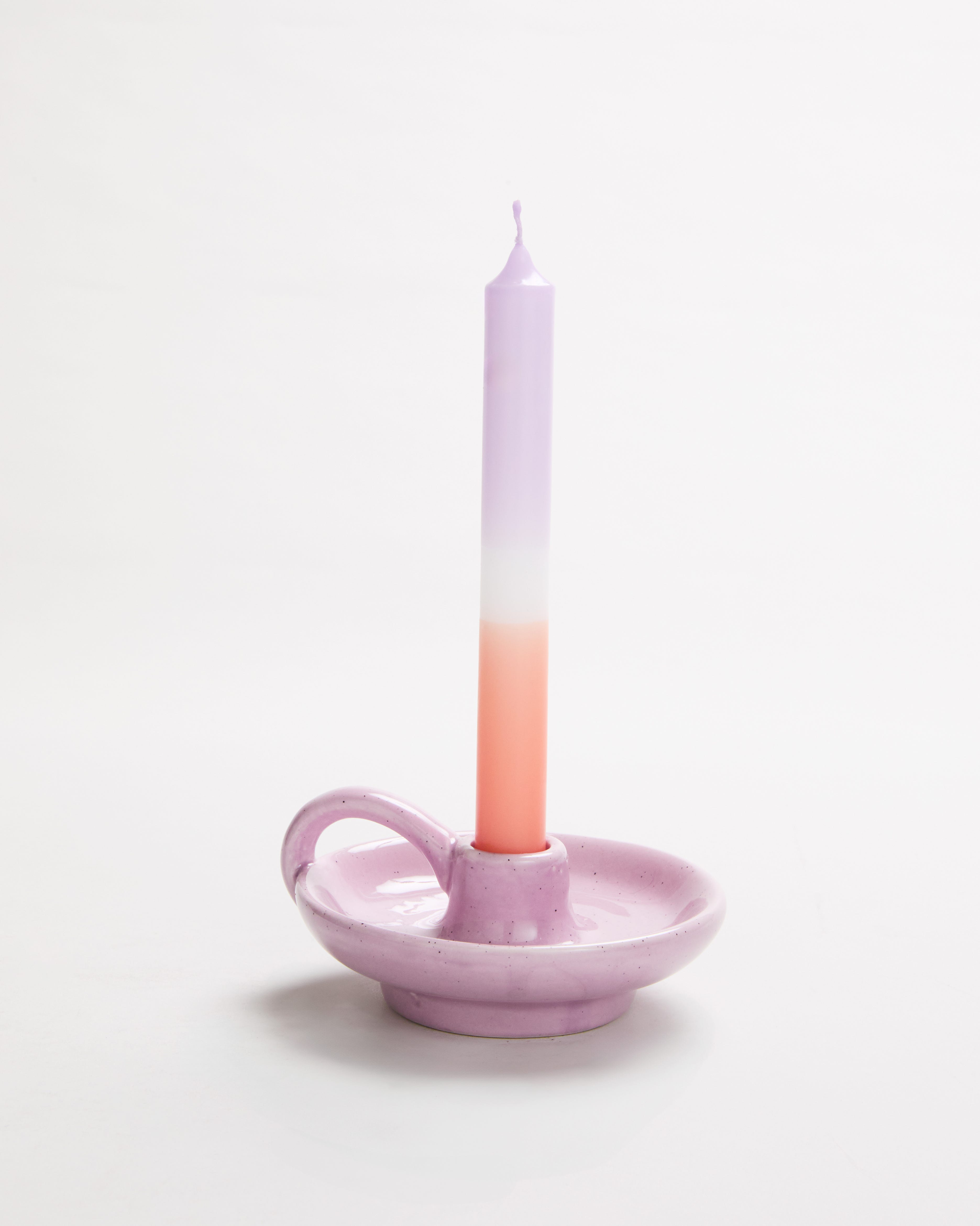 Traditional Ceramic Taper Holder Lilac
