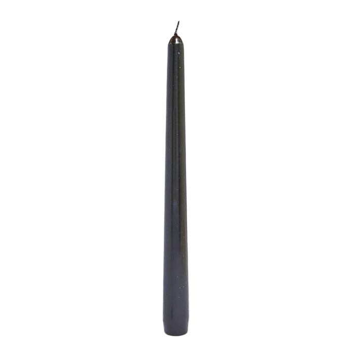 Black Unscented Taper Candle