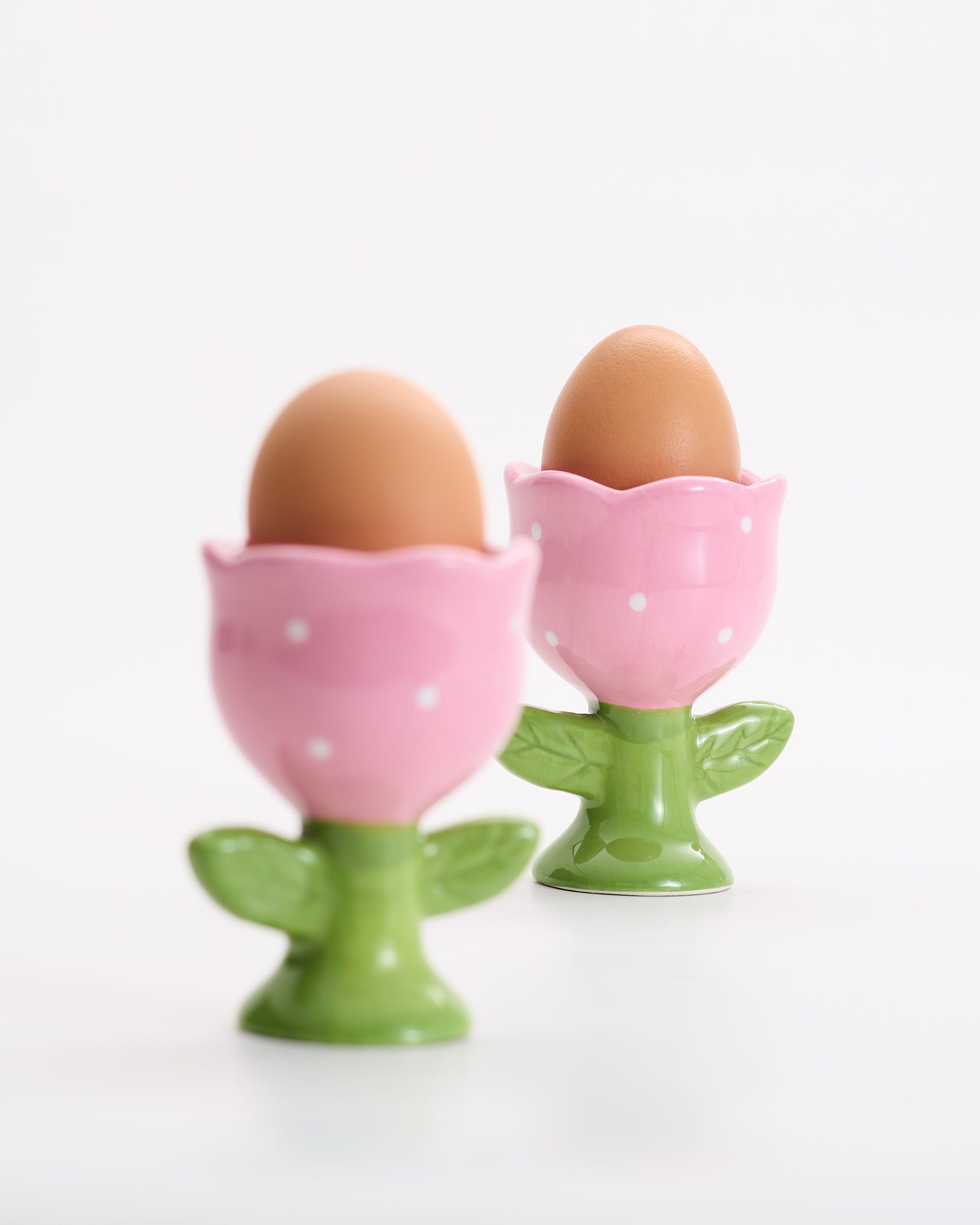 Ceramic Flower Egg Cup Holder 2 Pack
