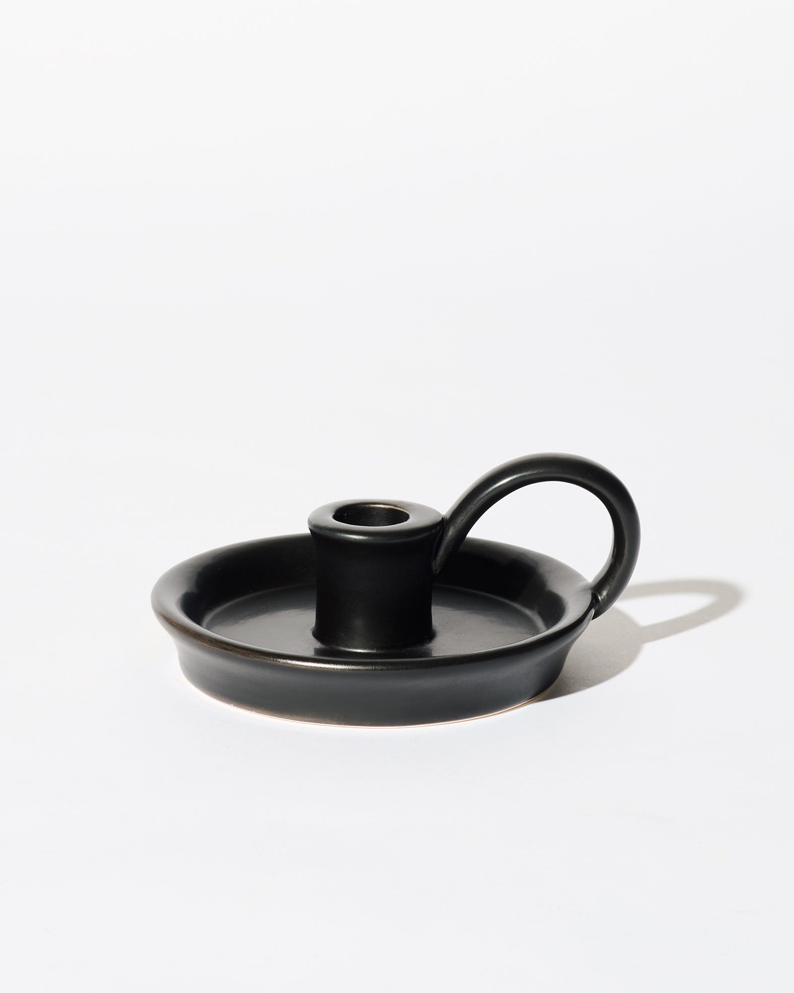 Black Classic Taper Holder Ceramic