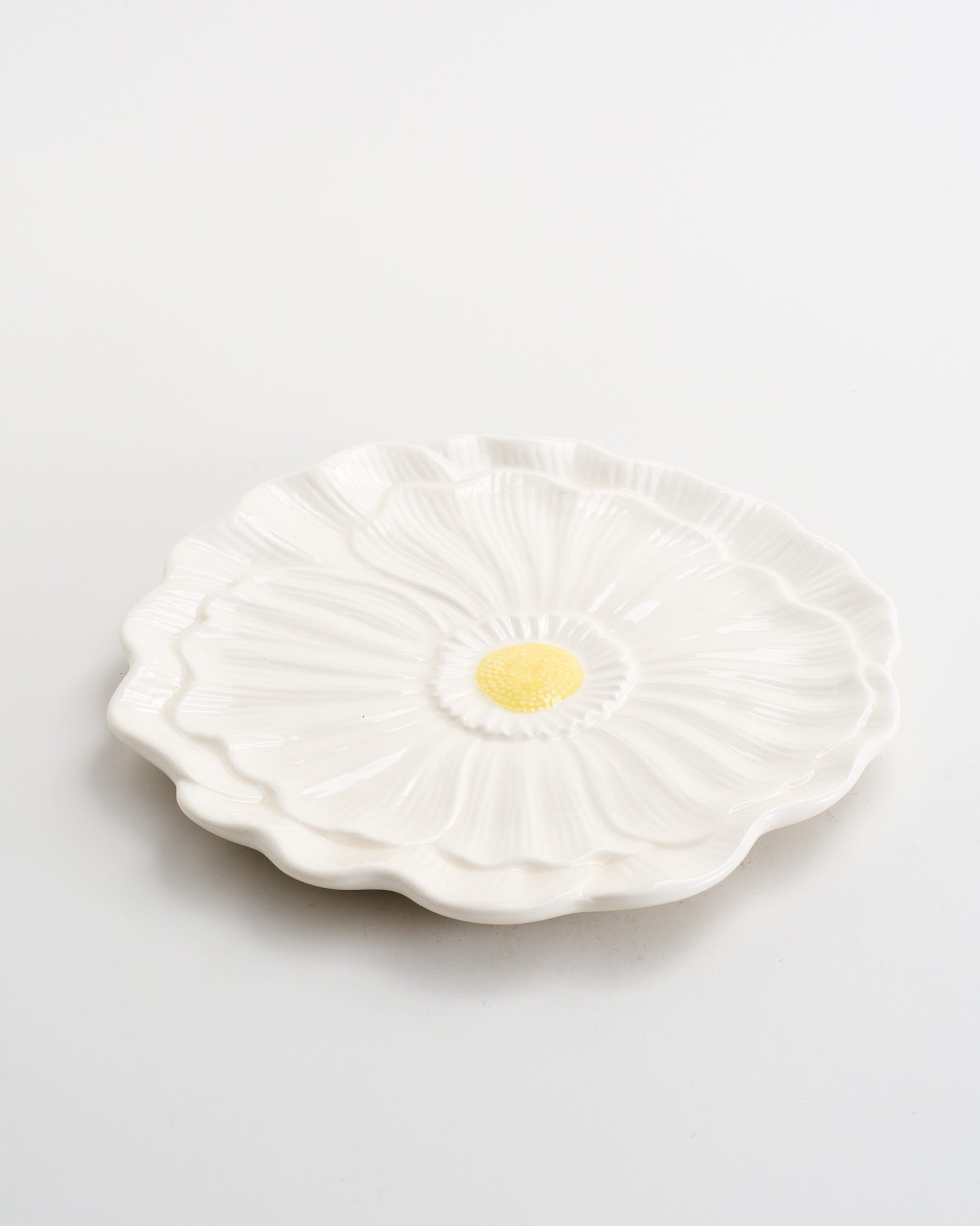 White Flower Side Plate 21cm