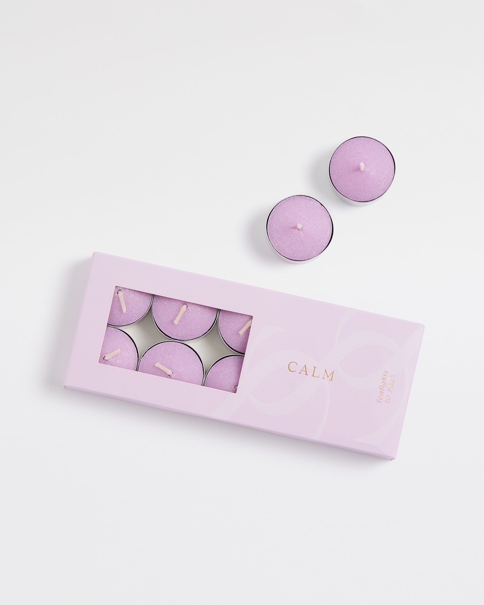 Lavender & Rose Calm Scented Tealight Candles (10 Pack)
