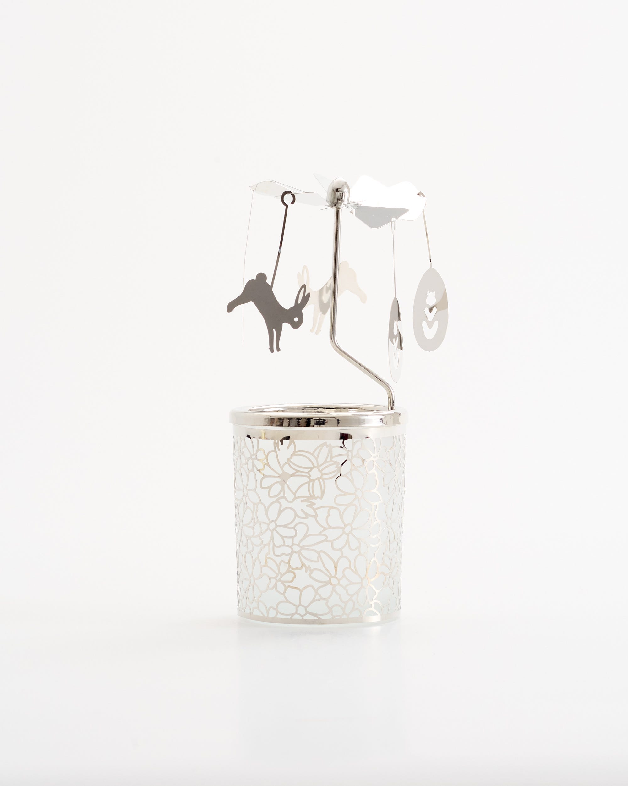 Treasure Garden Tealight Spinner Silver