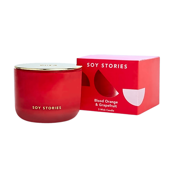Blood Orange & Grapefruit 3 Wick Soy Scented Candle