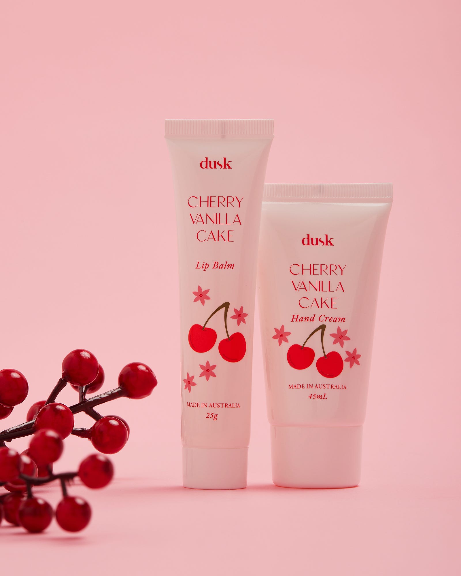 Cherry Vanilla Cake Hand Cream 45mL & Lip Balm 25mL Bon Bon