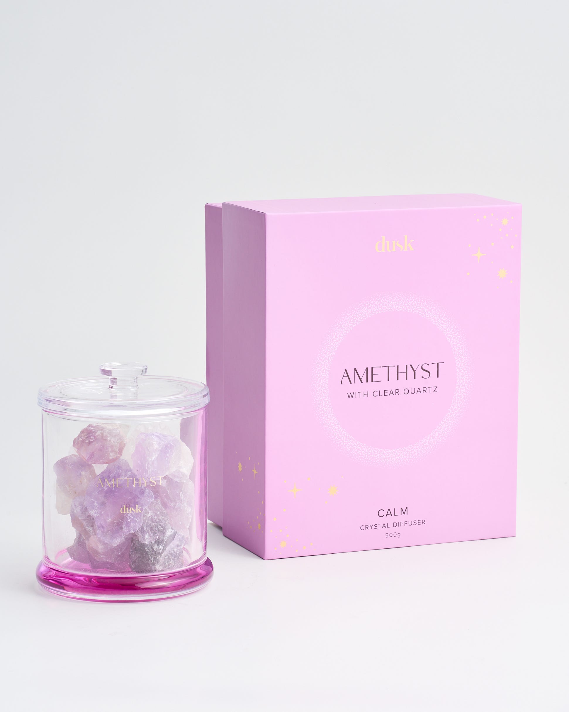 Amethyst With Clear Quartz Calm Crystal Diffuser