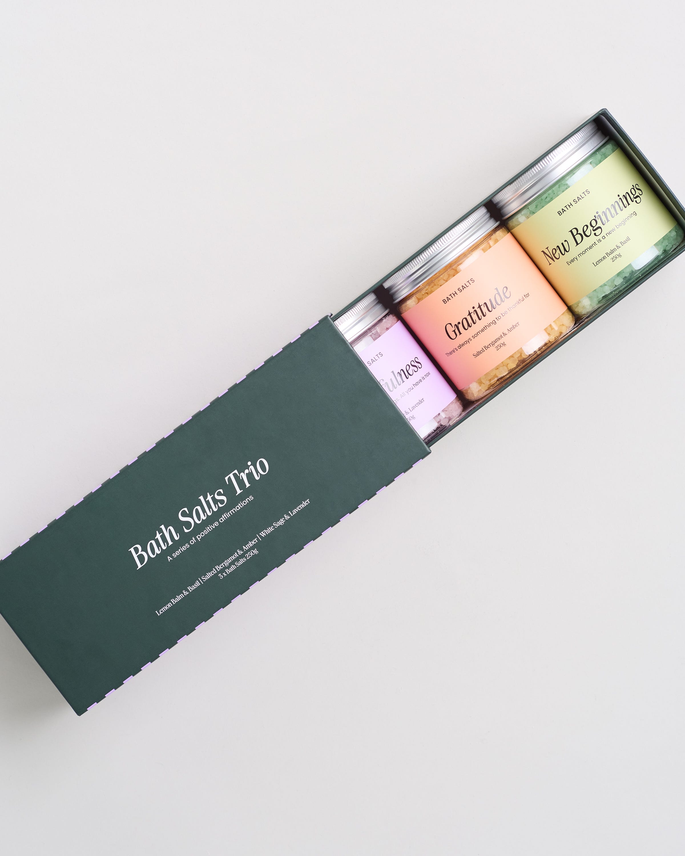 Daily Affirmations Bath Salts Trio