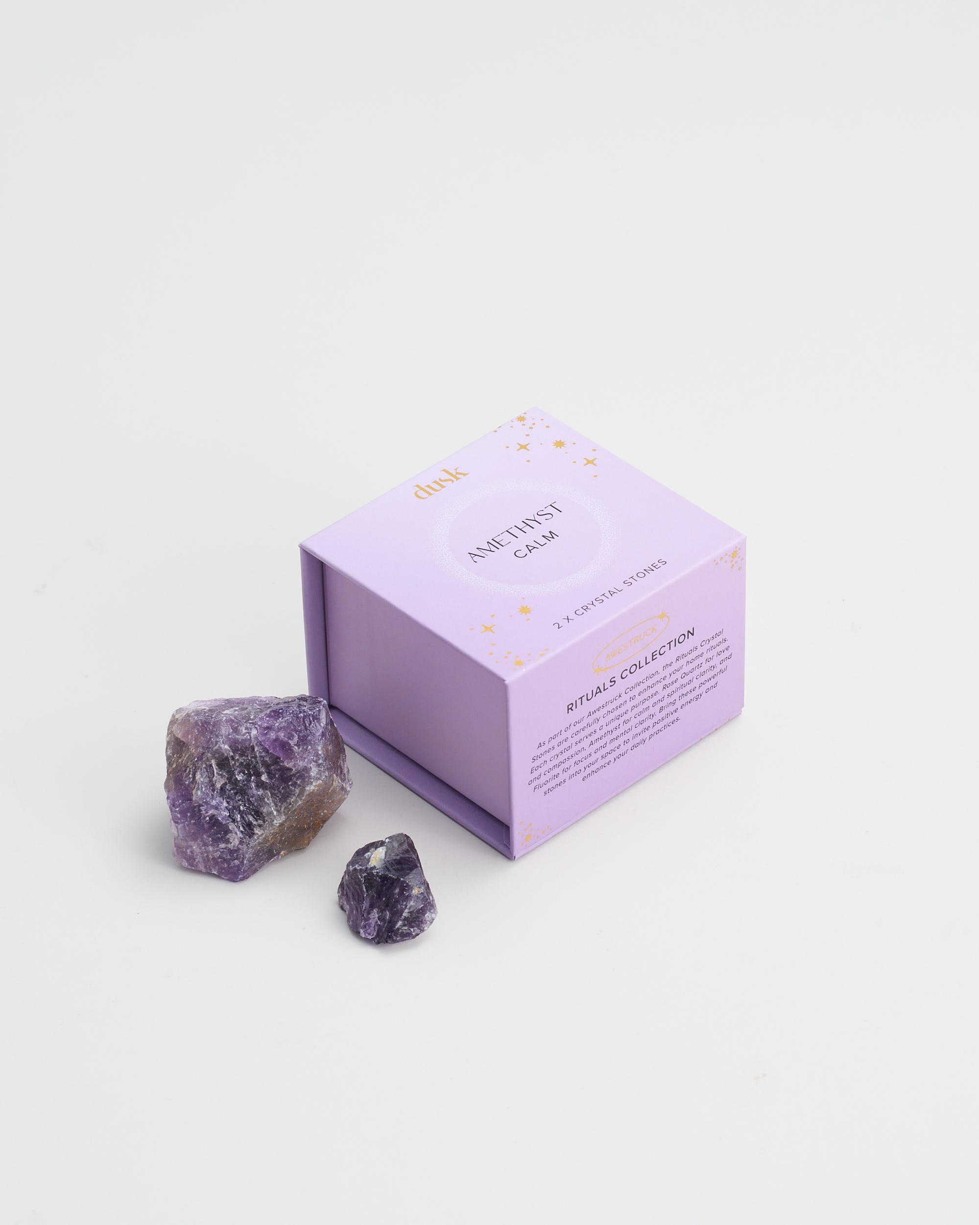 Amethyst Calm Crystal Stones Set 2 Pack