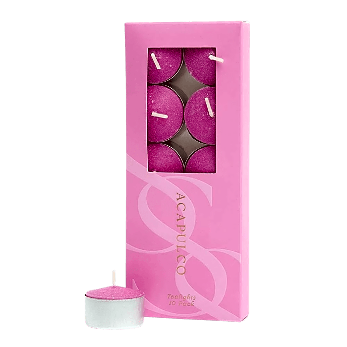 Guava & Strawberry Acapulco Scented Tealight Candles (10 Pack)