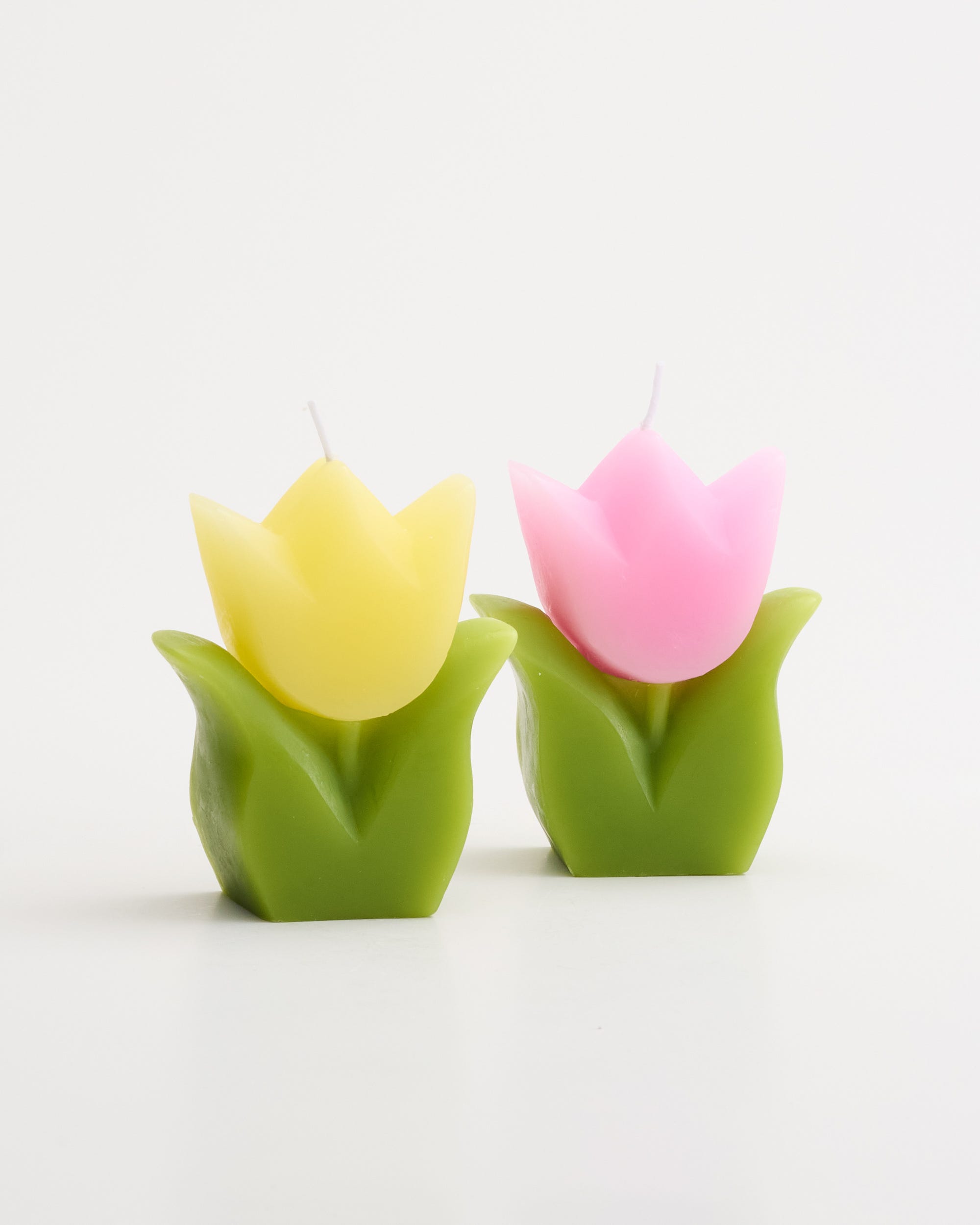 Unscented Candle Flower Single Pink 9.5cm