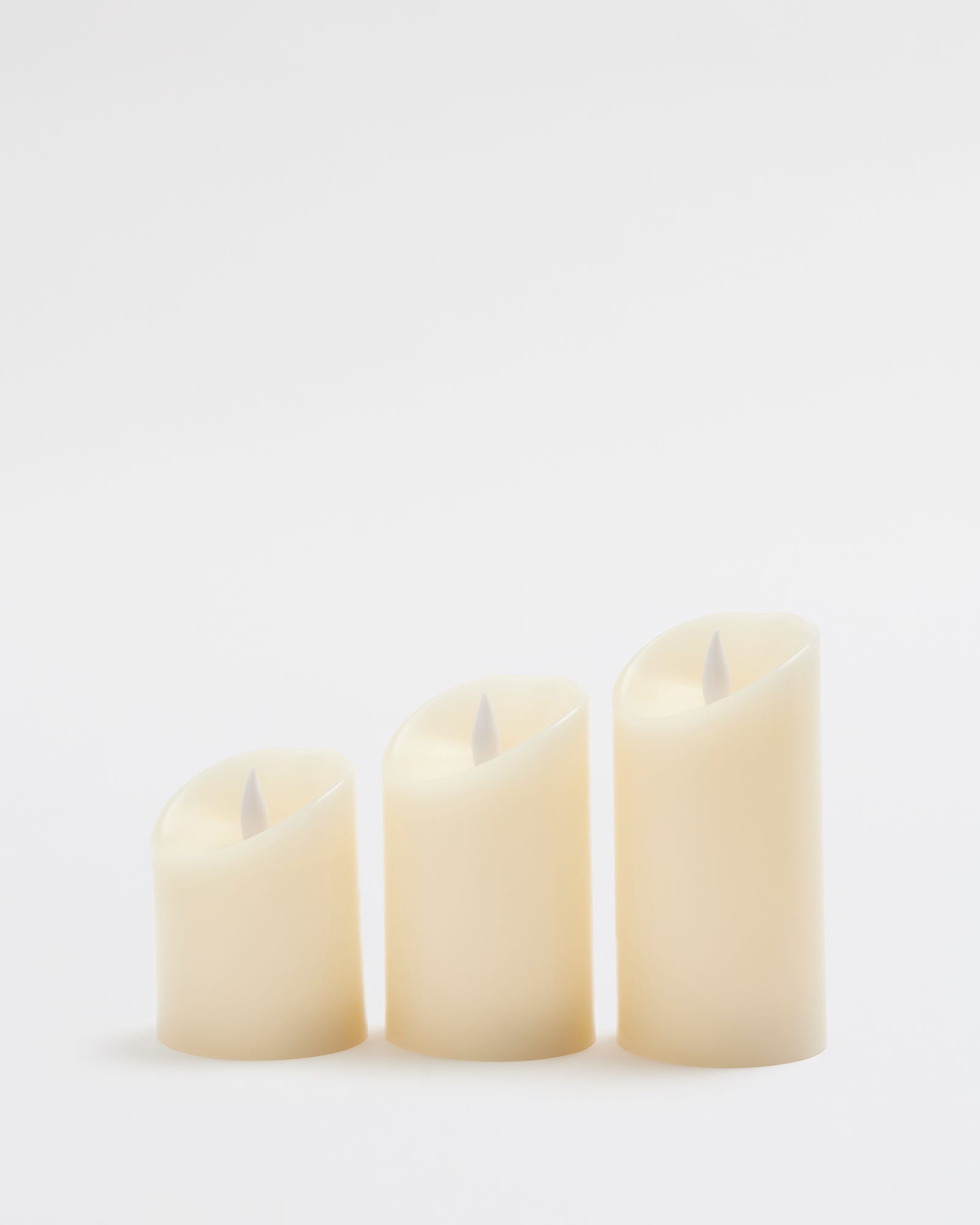 Premium Flickering Flameless Ivory Candles with Remote 3pk