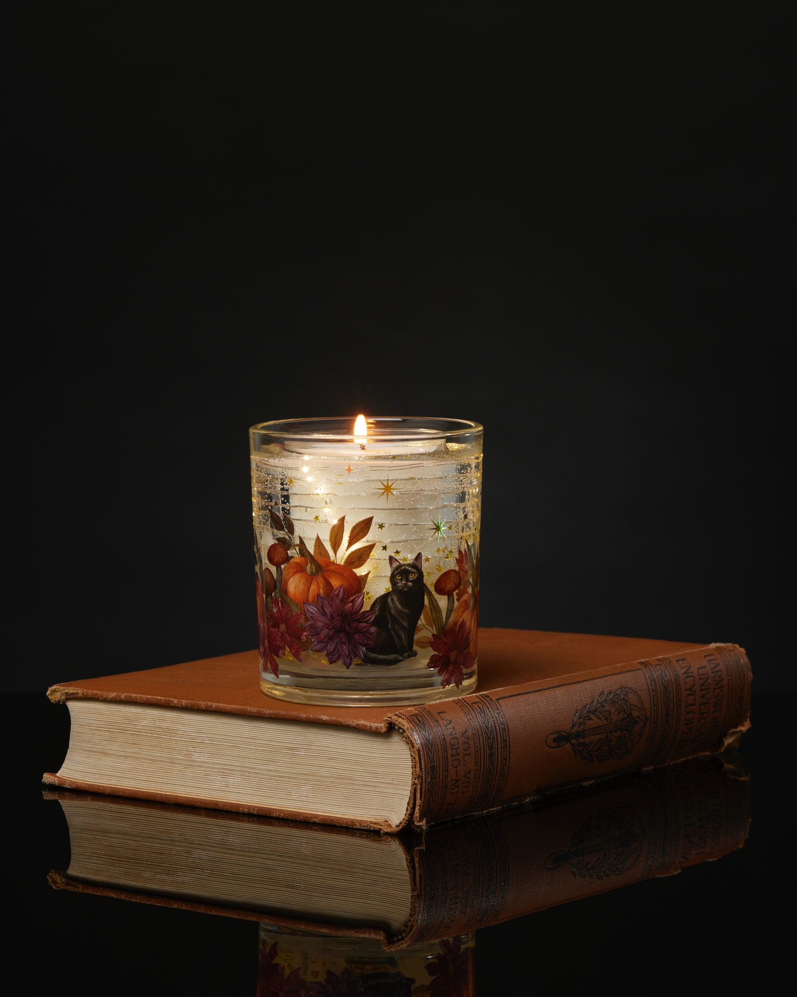 Purrfect Pumpkin Soy Blend Scented Candle with Light Up LED 110g