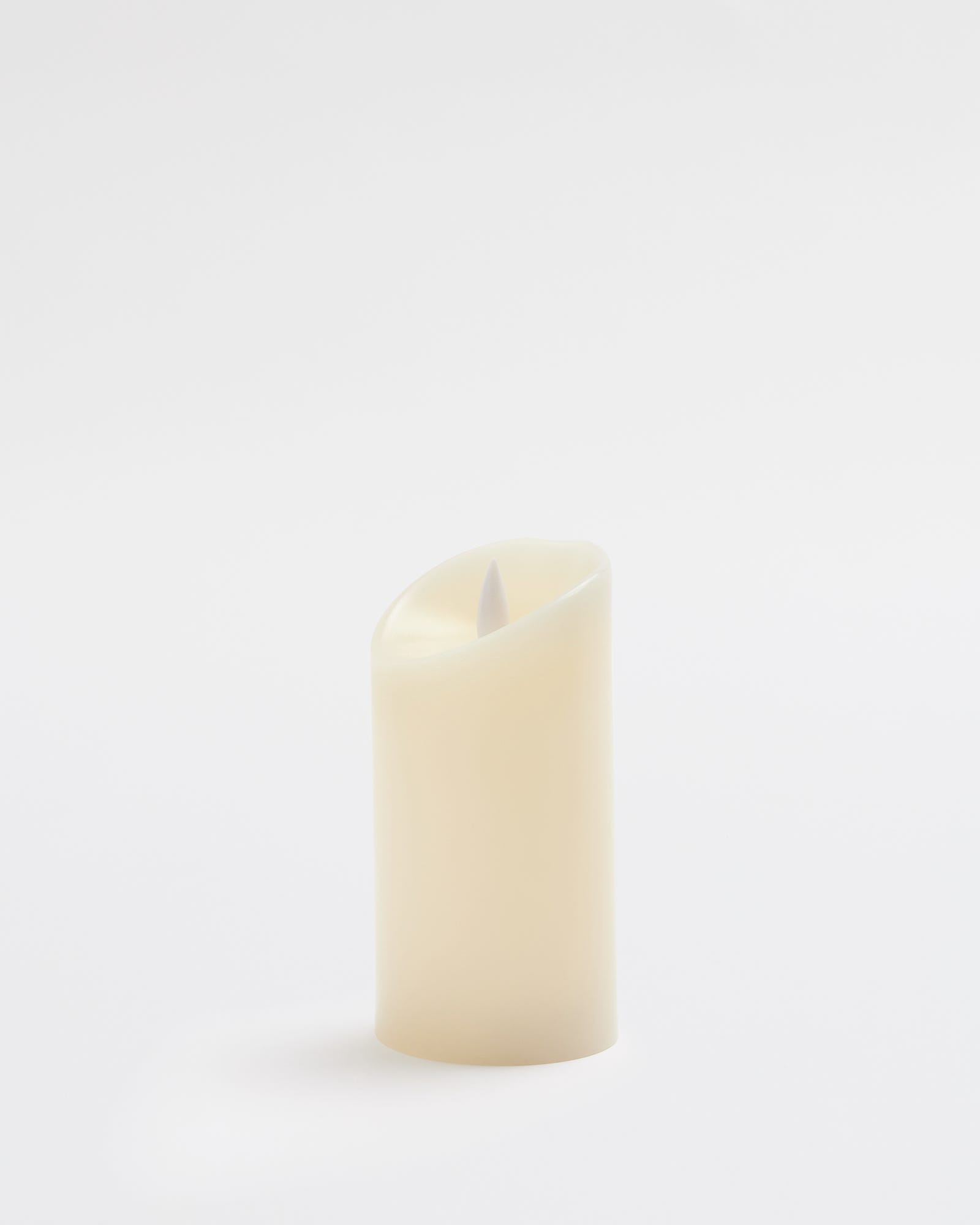 Premium Flickering Flameless Pillar Candle White Large