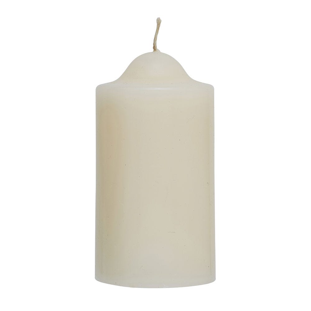Ivory Unscented Pillar Dome Candle (80x50mm)