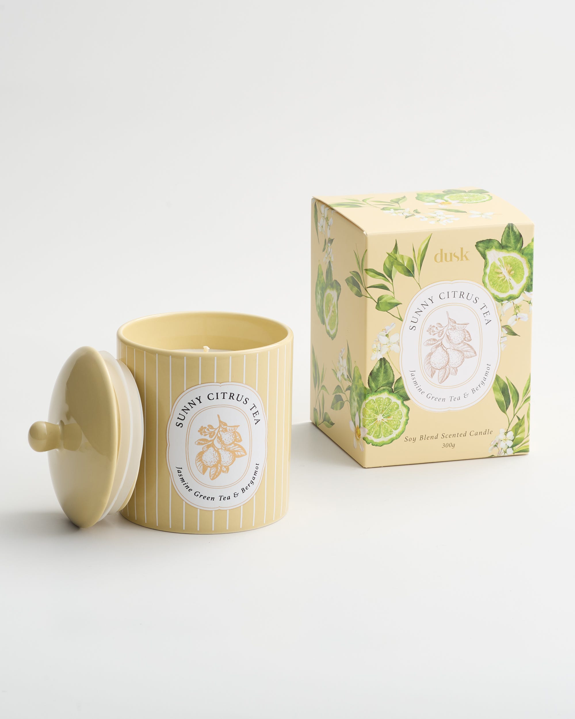 Sunny Citrus Tea Ceramic Candle 300g