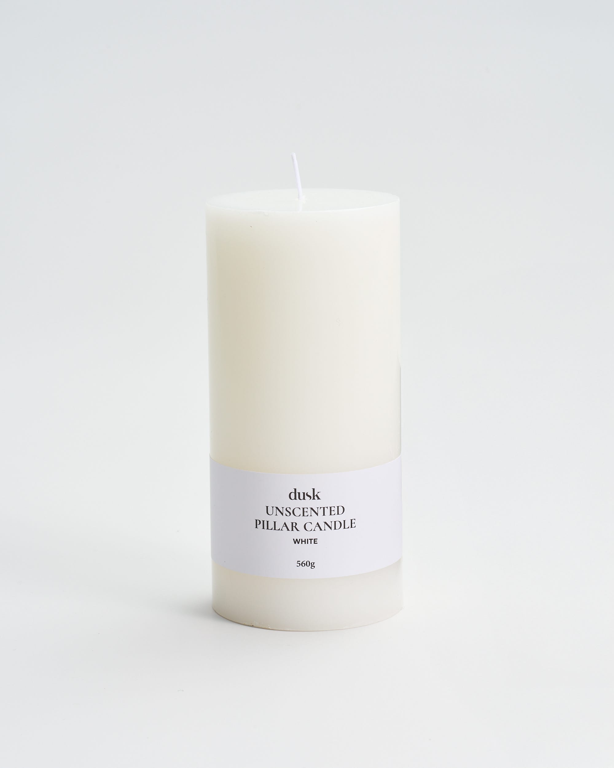 Unscented Pillar Candle White 560g