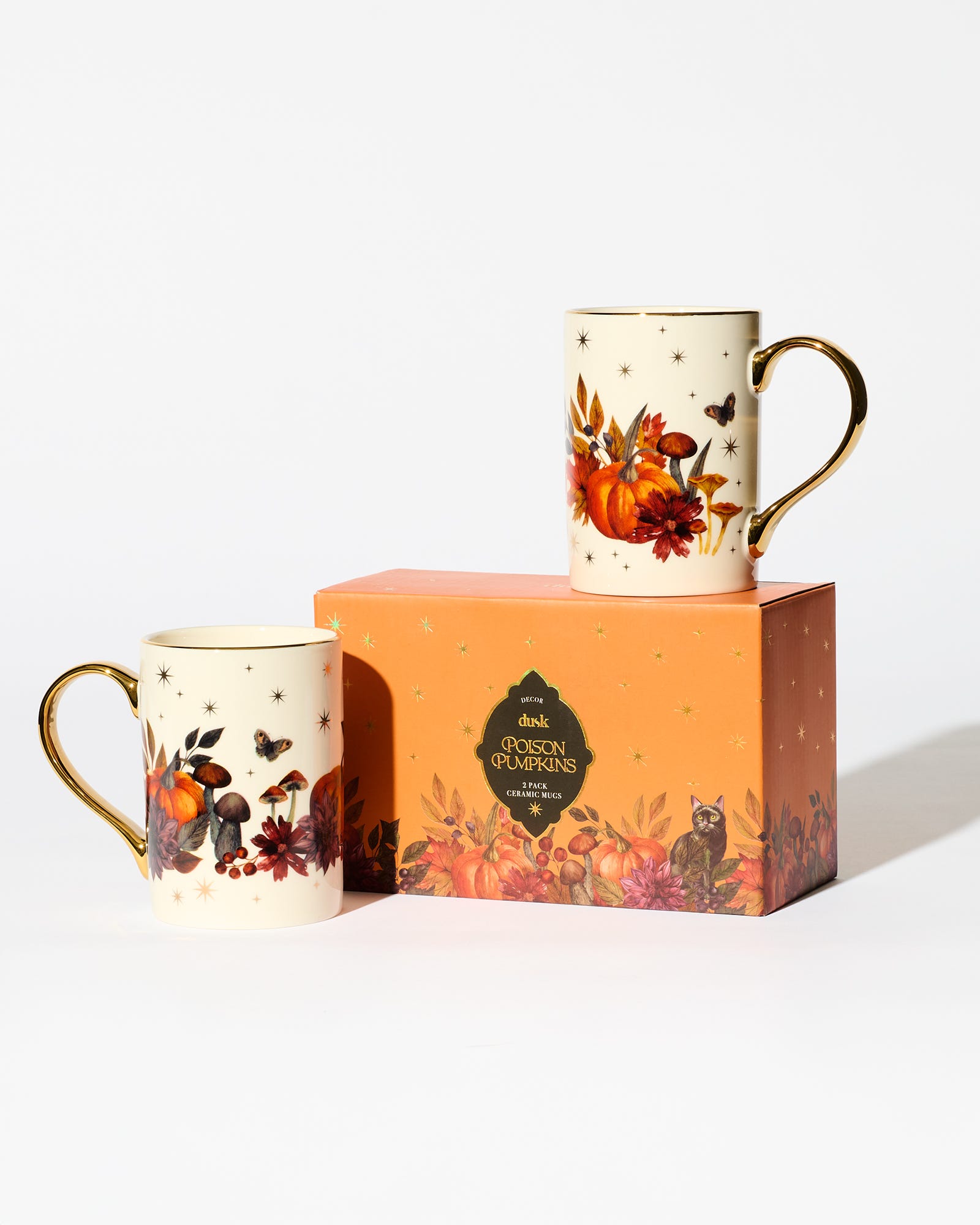 Poison Pumpkins Ceramic Mugs 2 Pack