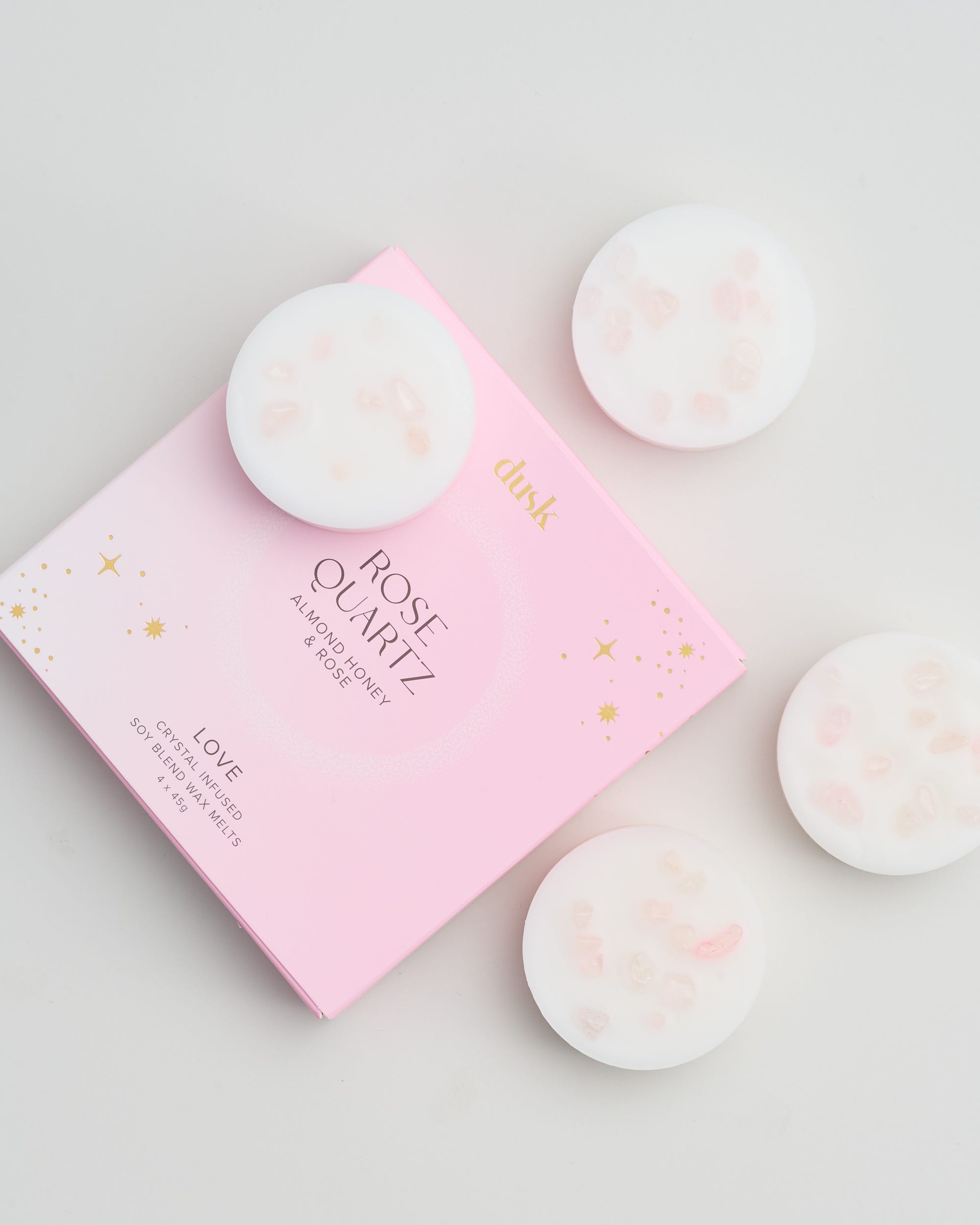 Rose Quartz Crystal Infused Soy Blend Scented Wax Melts 4 X 45G