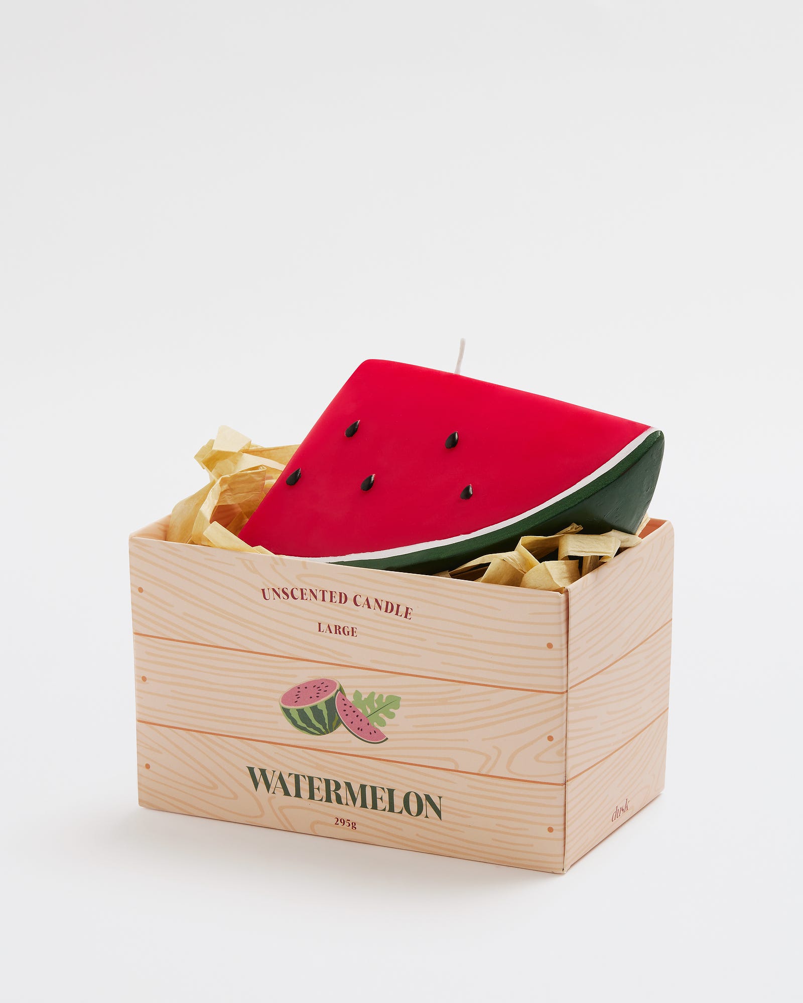 Large Watermelon Unscented Candle