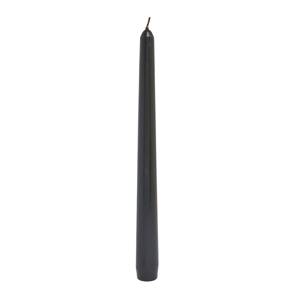 Black Unscented Taper Candle