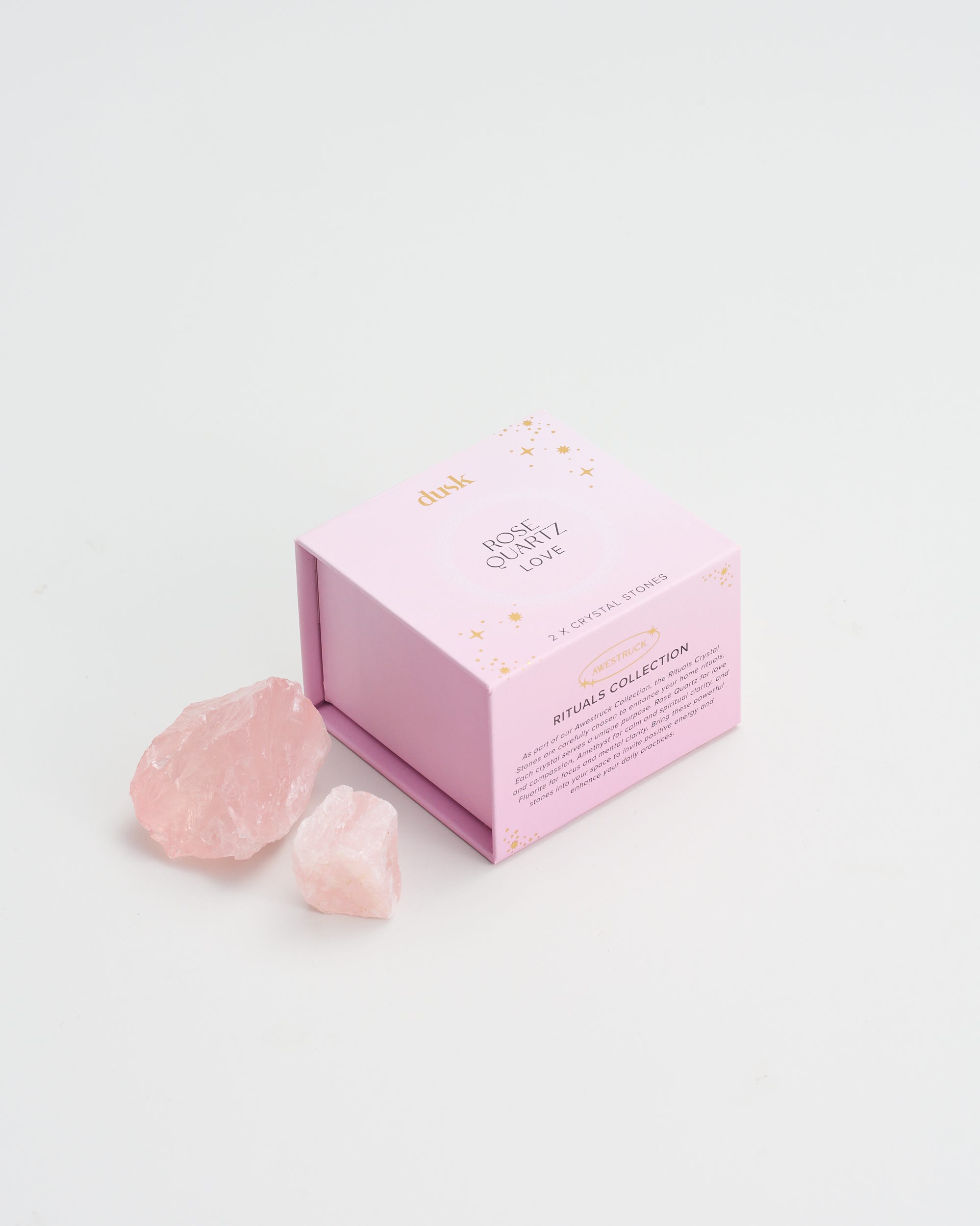 Rose Quartz Love Crystal Stones Set 2 Pack