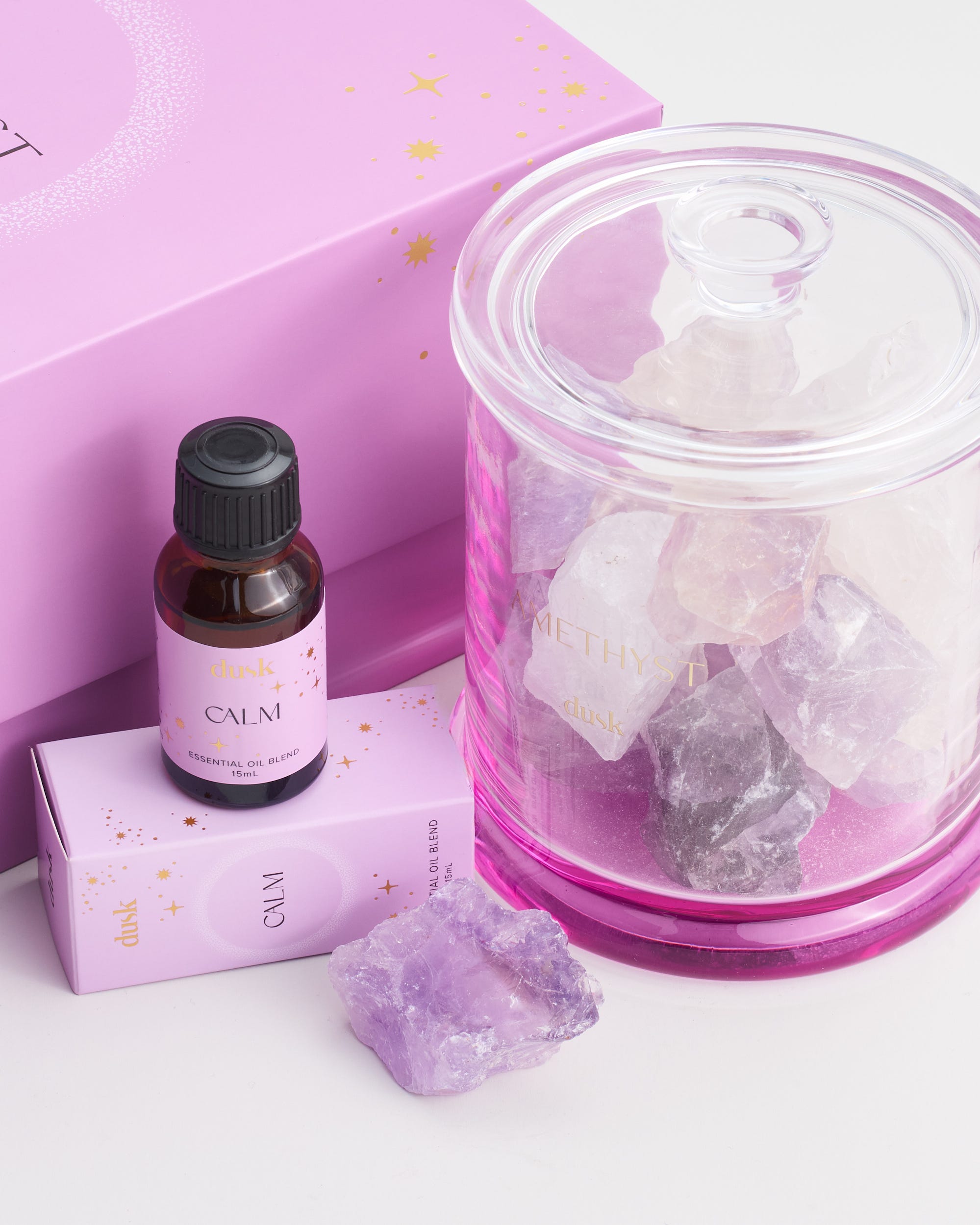 Amethyst With Clear Quartz Calm Crystal Diffuser