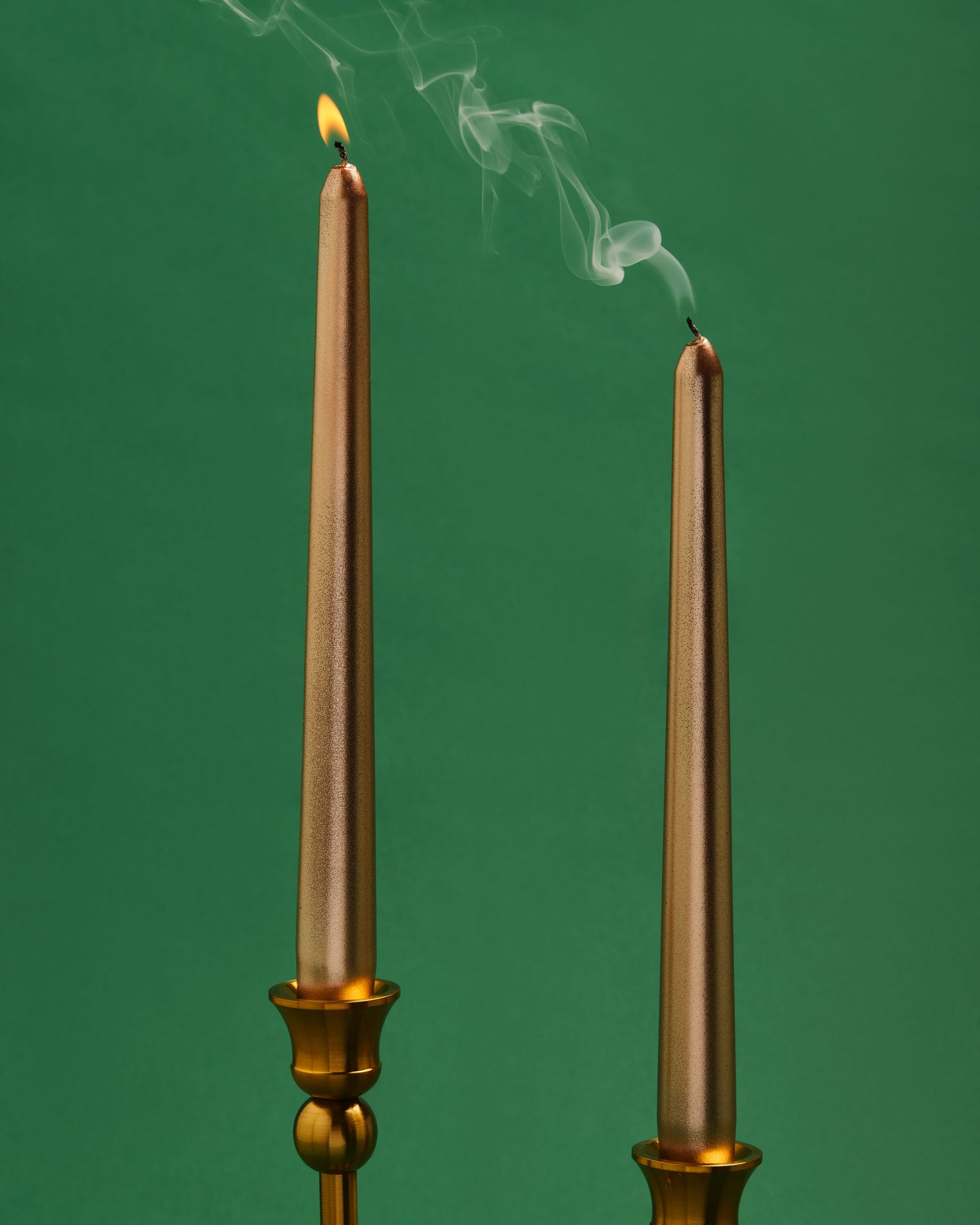 Unscented Bronze Taper Candle 2pk