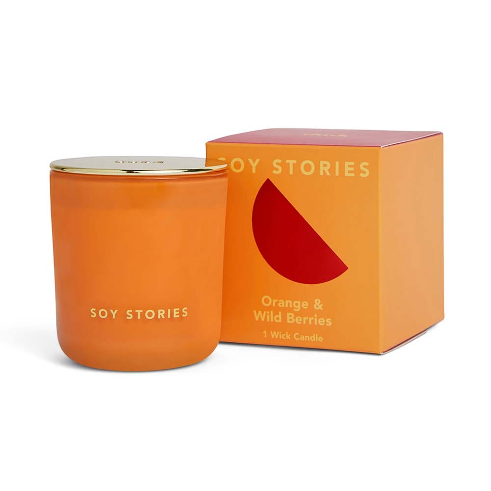 Orange & Wild Berries 1 Wick Soy Scented Candle