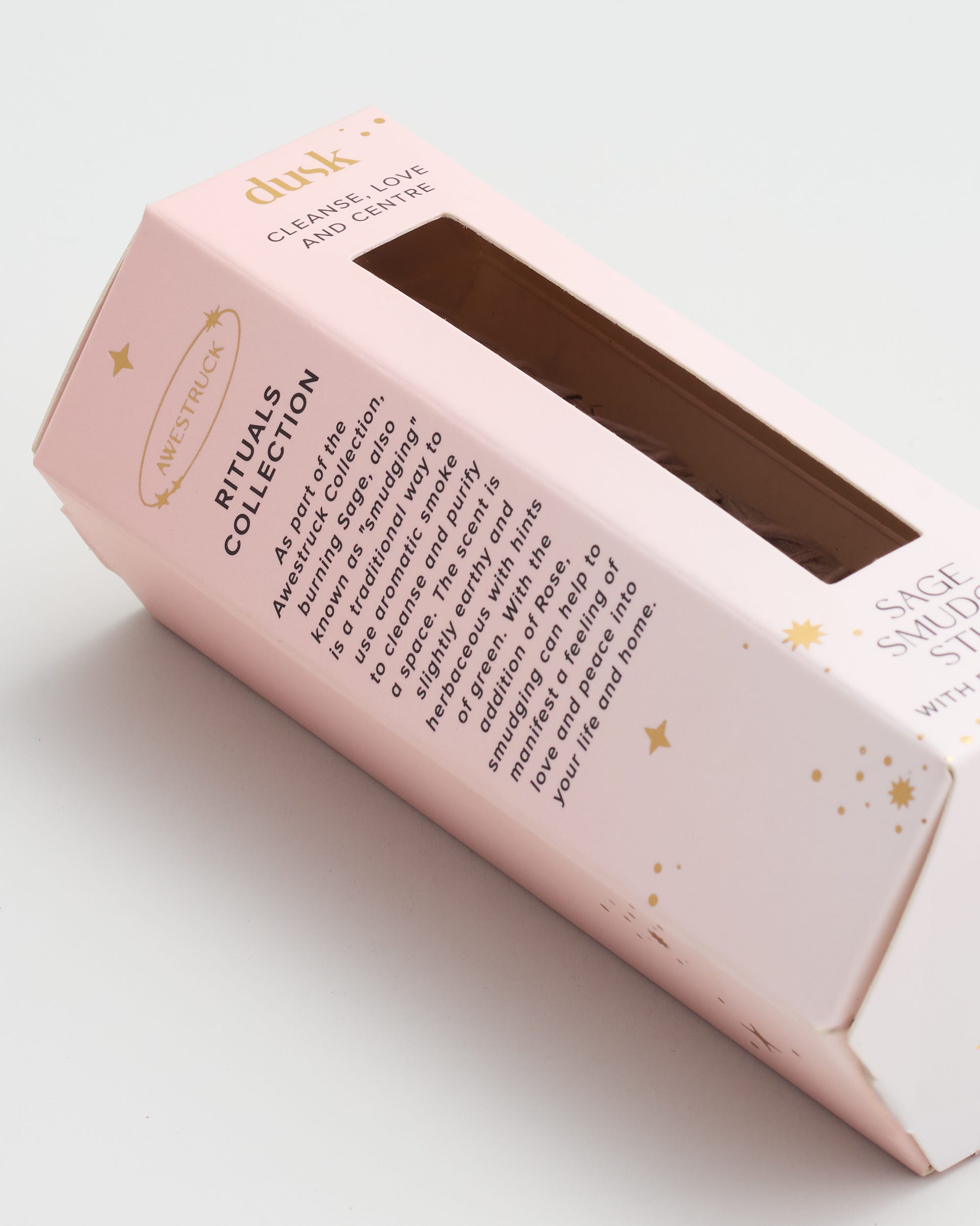 Sage Stick With Rose Petals