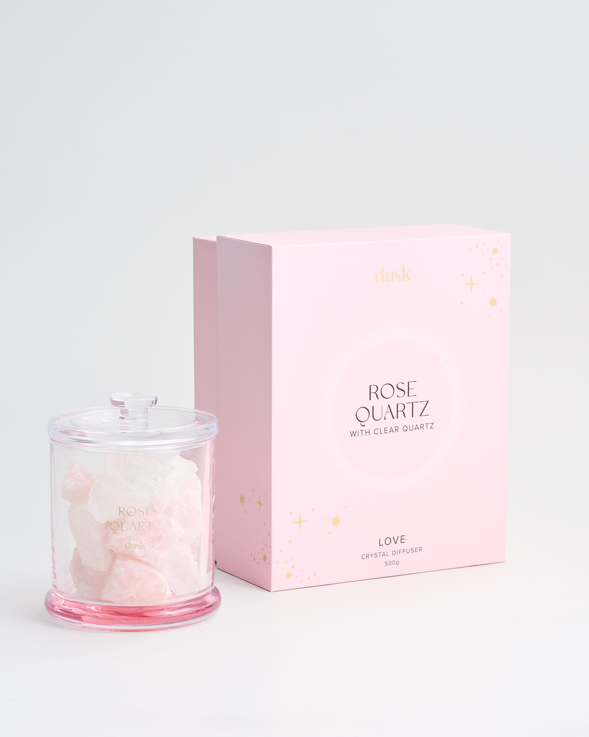Rose Quartz With Clear Quartz Love Crystal Diffuser