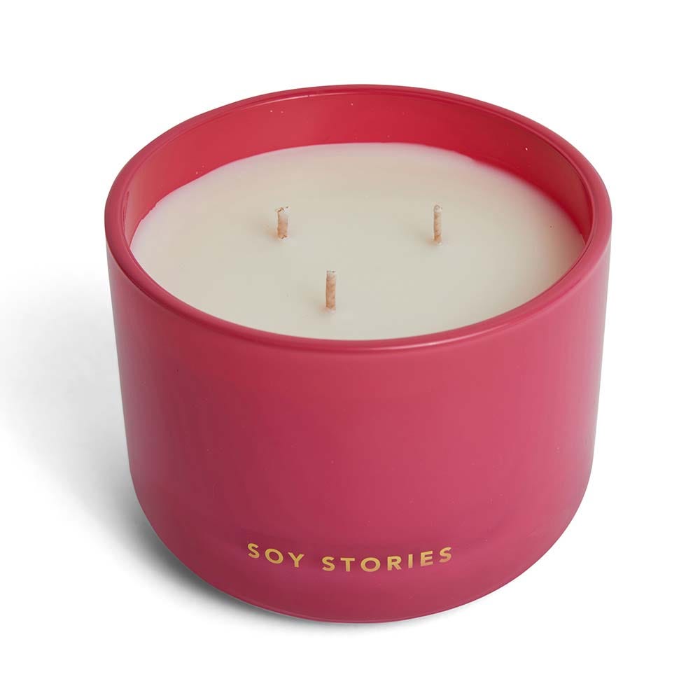 Raspberry & Rosewater 3 Wick Soy Scented Candle