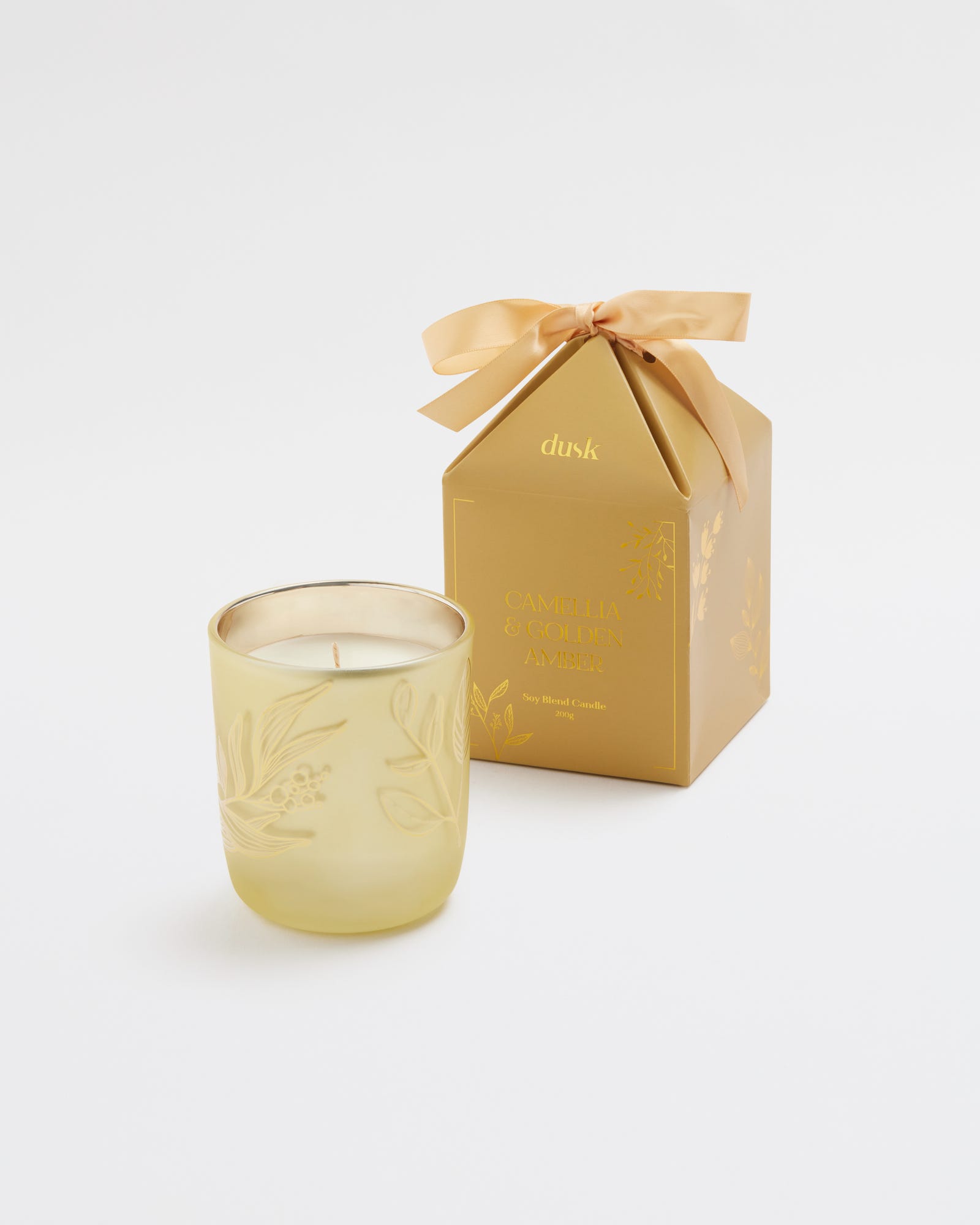 Camellia & Golden Amber 200g Candle - Lush Botanicals