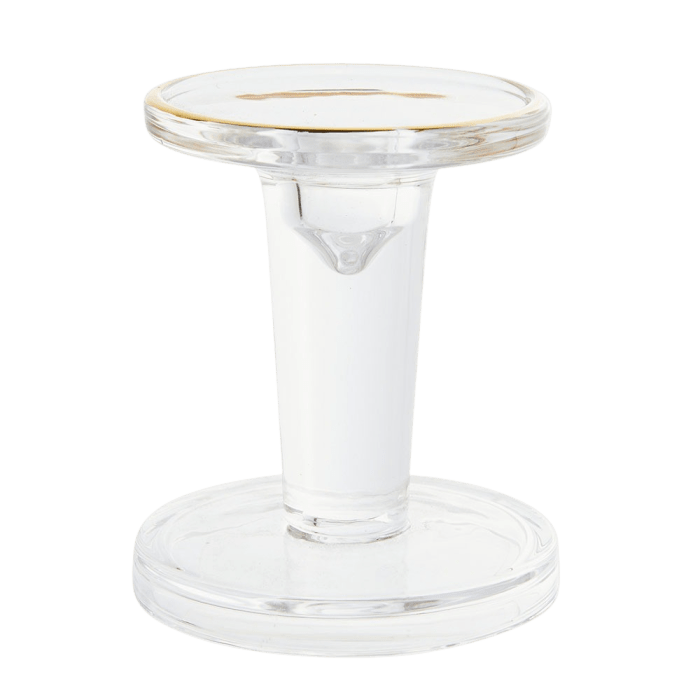 Mora Gold Rim Pillar & Taper Candle Holder Tall