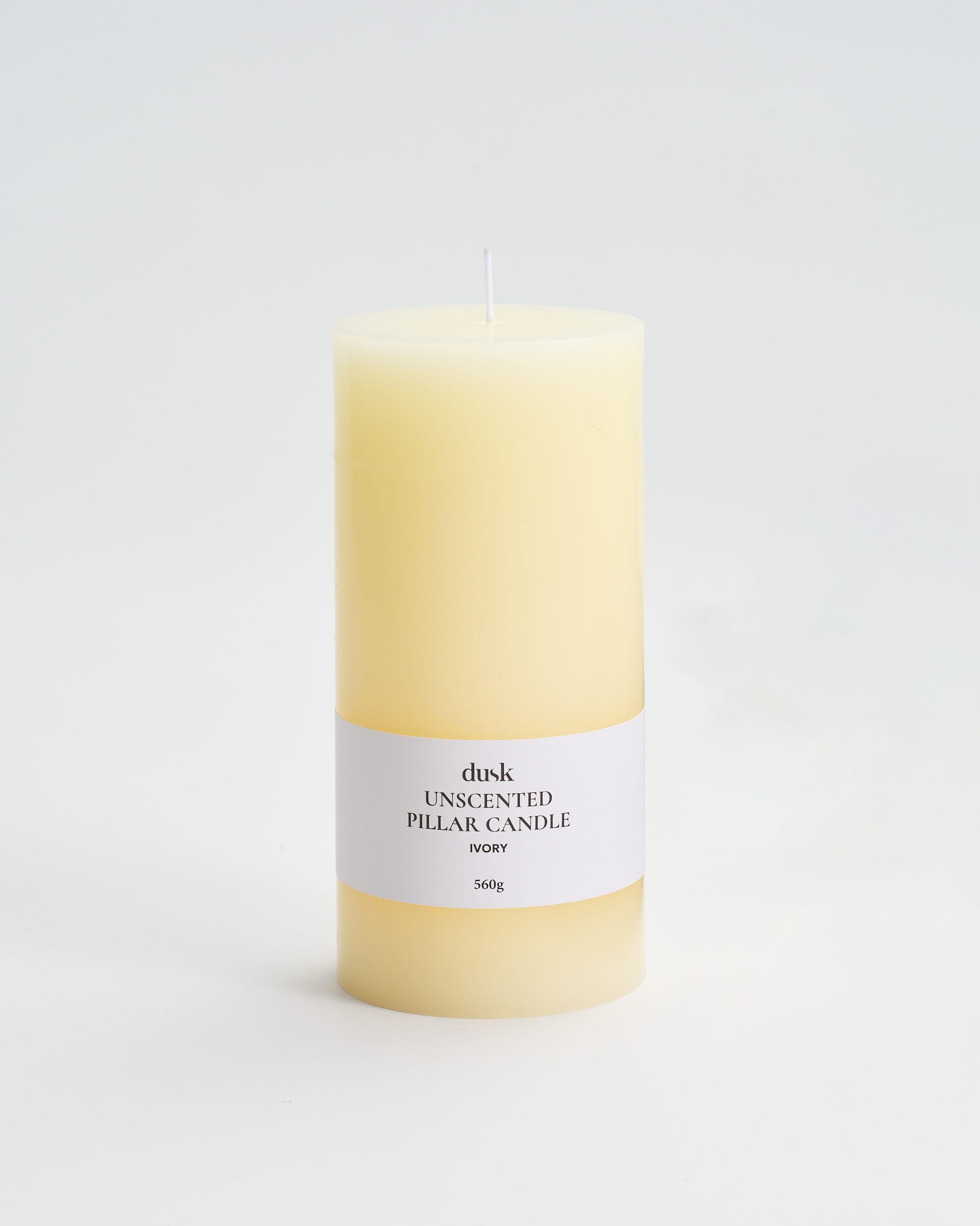 Unscented Pillar Candle Ivory 560g