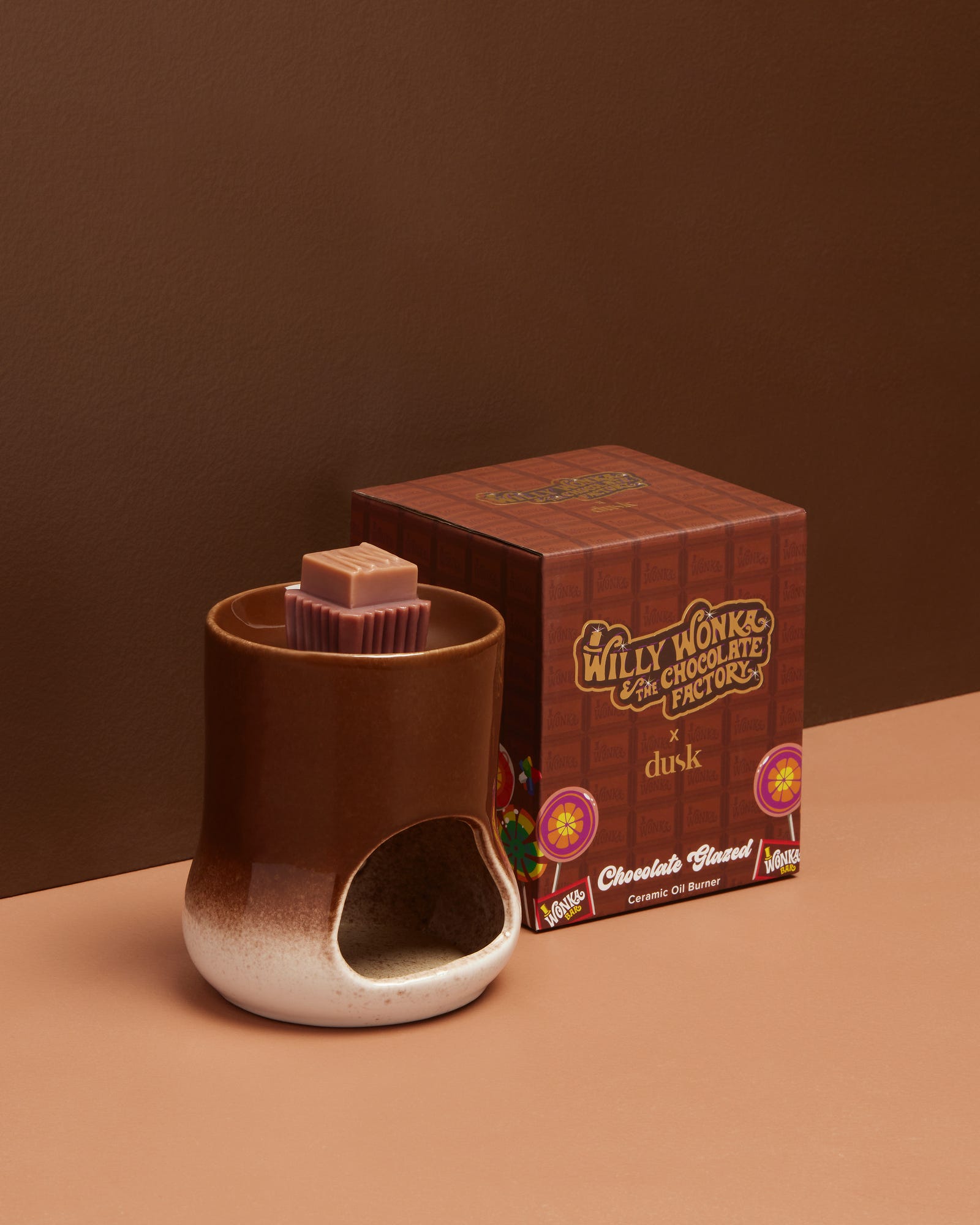 Chocolate Glazed Ceramic Oil Burner