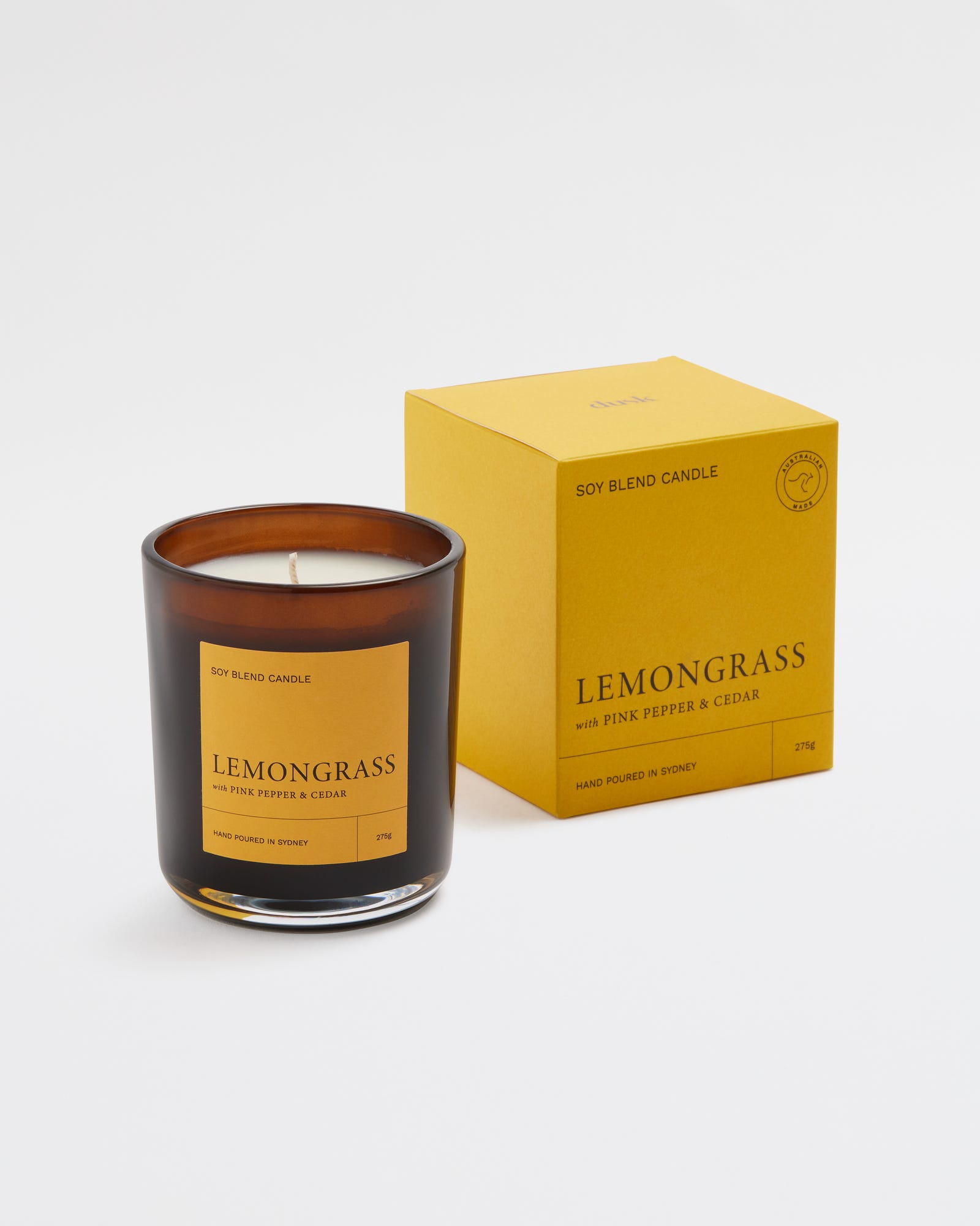 Lemongrass 275g Soy Candle - Rejuvenate Collection