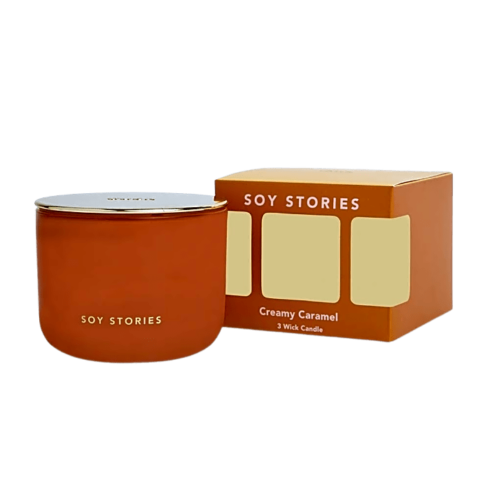 Creamy Caramel 3 Wick Soy Scented Candle