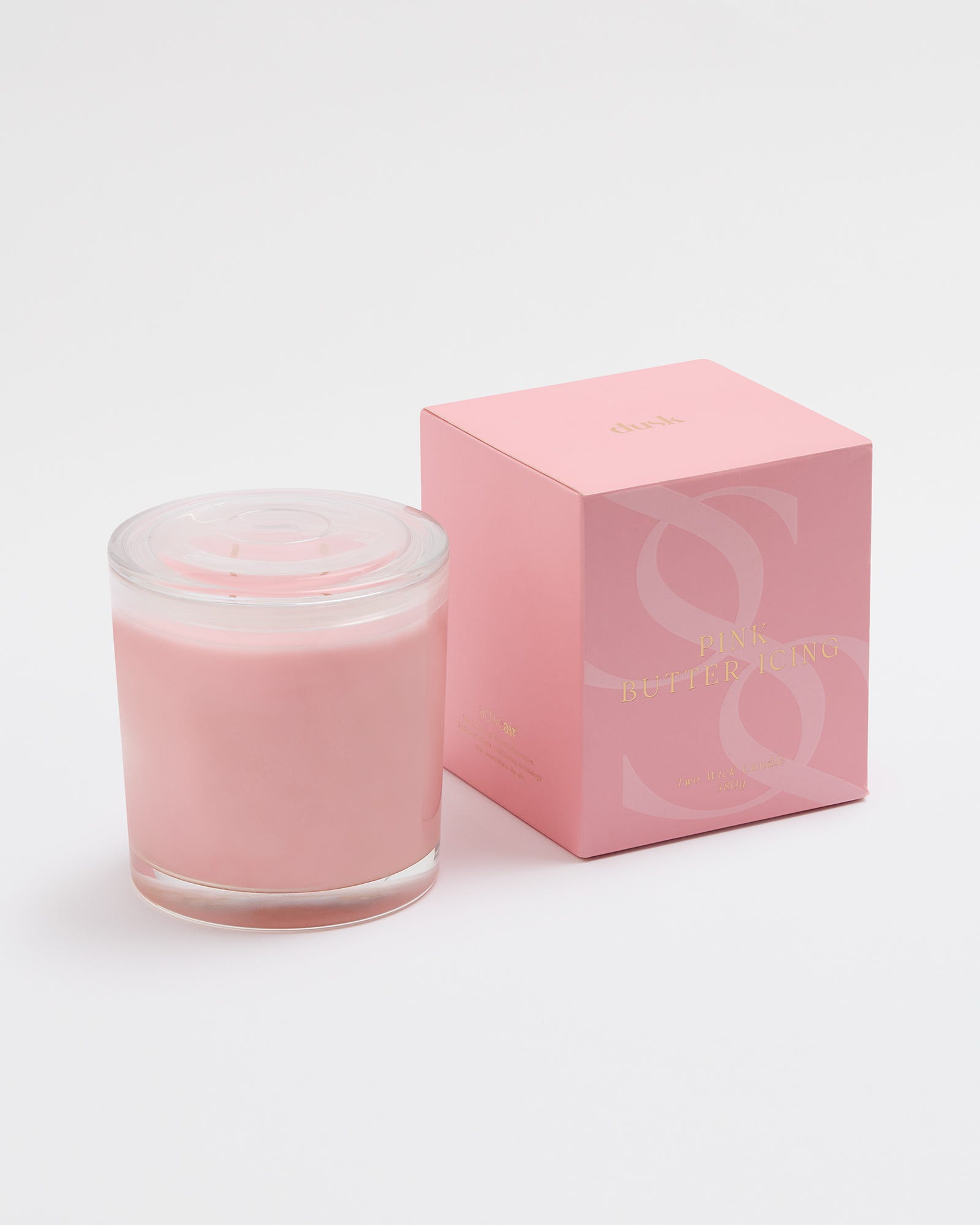 Pink Butter Icing 2 Wick Scented Candle