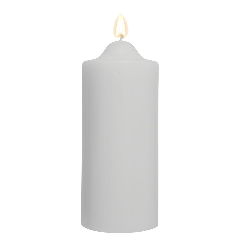 White Pillar Dome Candle (160x76mm)