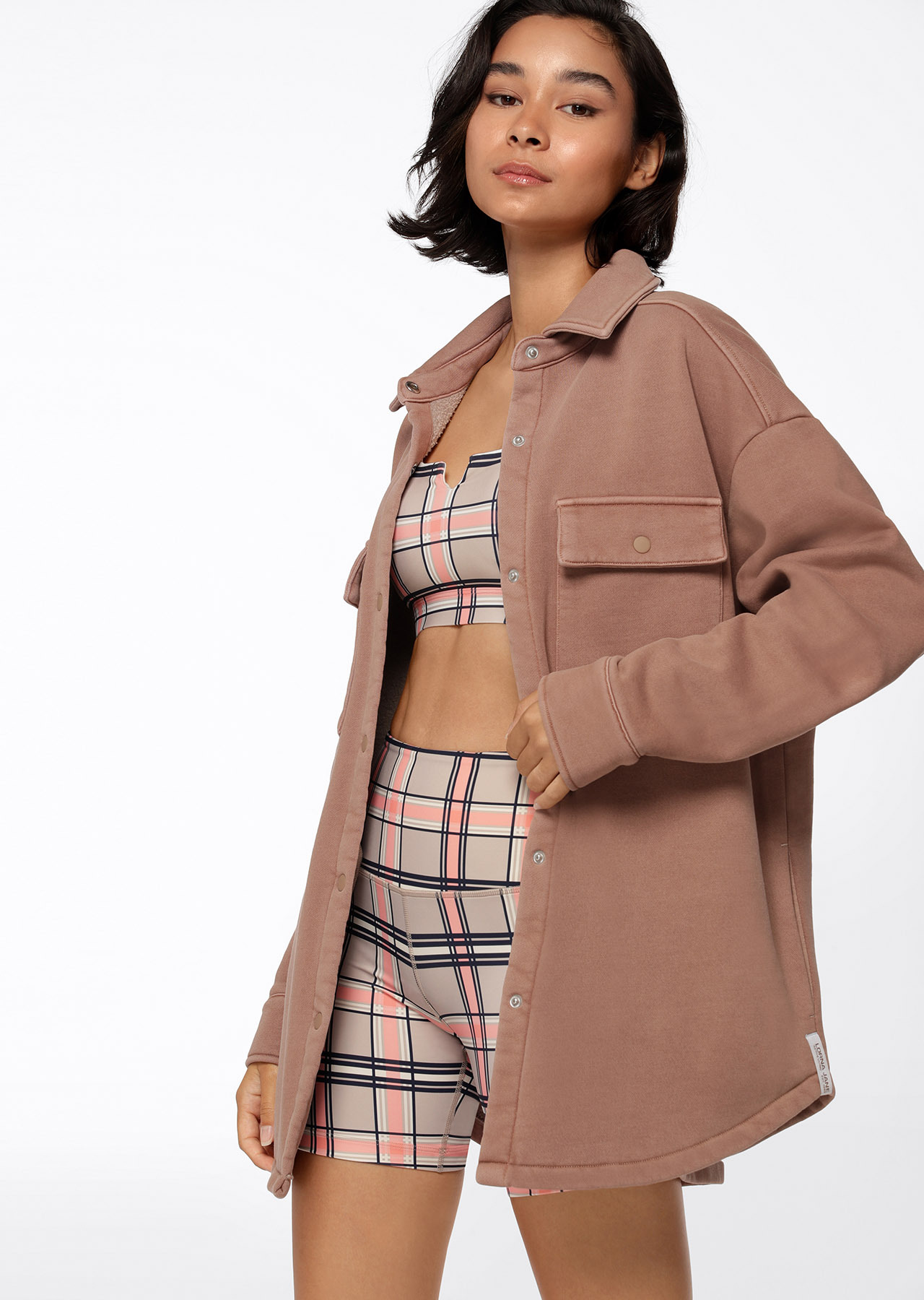 Lorna Jane Washed Fleece Shacket