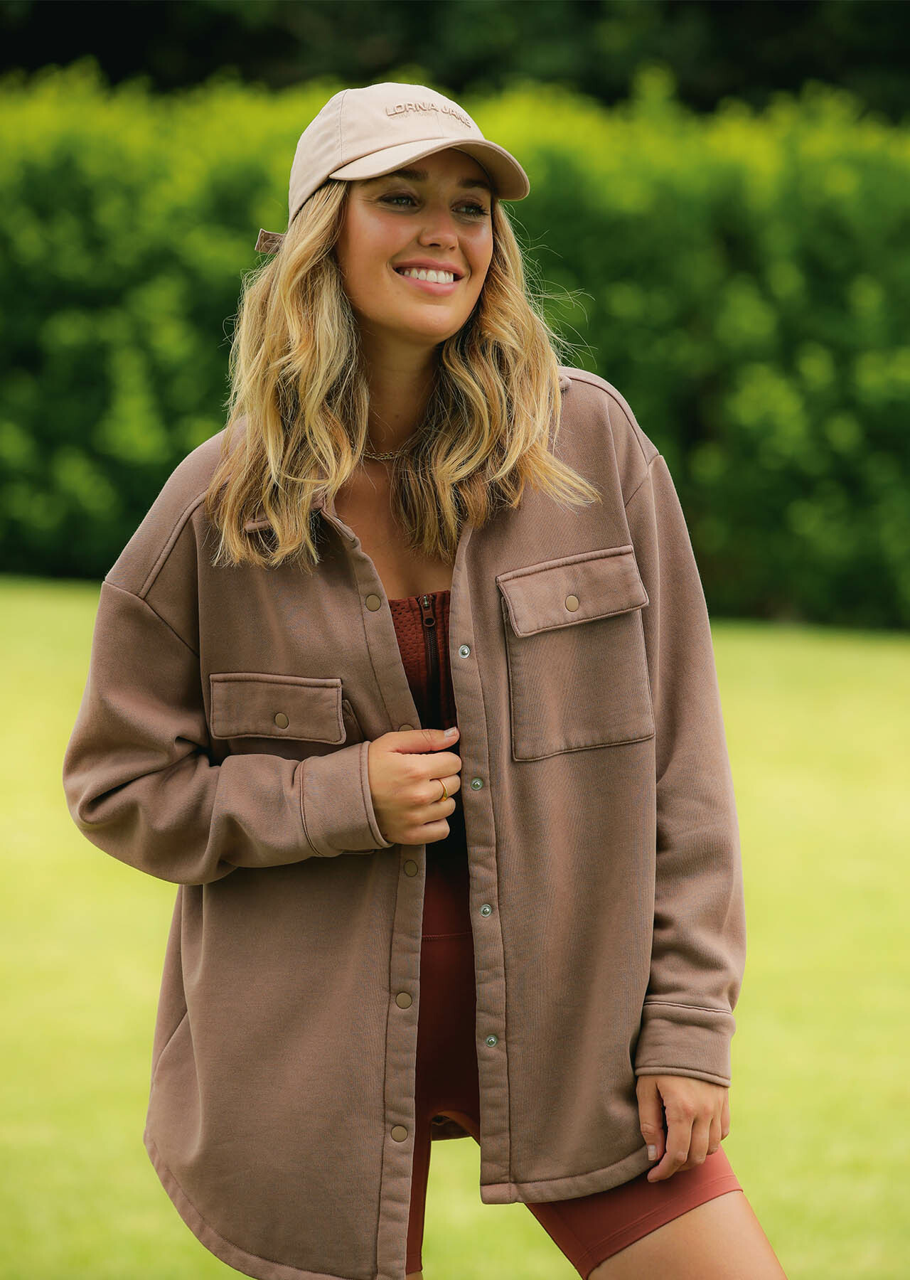 Lorna Jane Washed Fleece Shacket