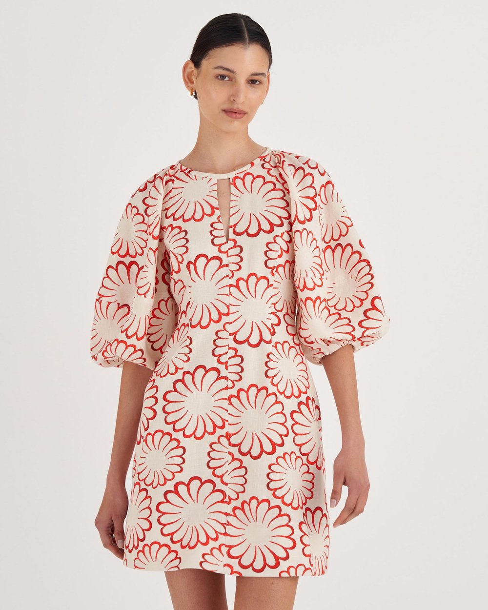 Dahlia Print Short Dress