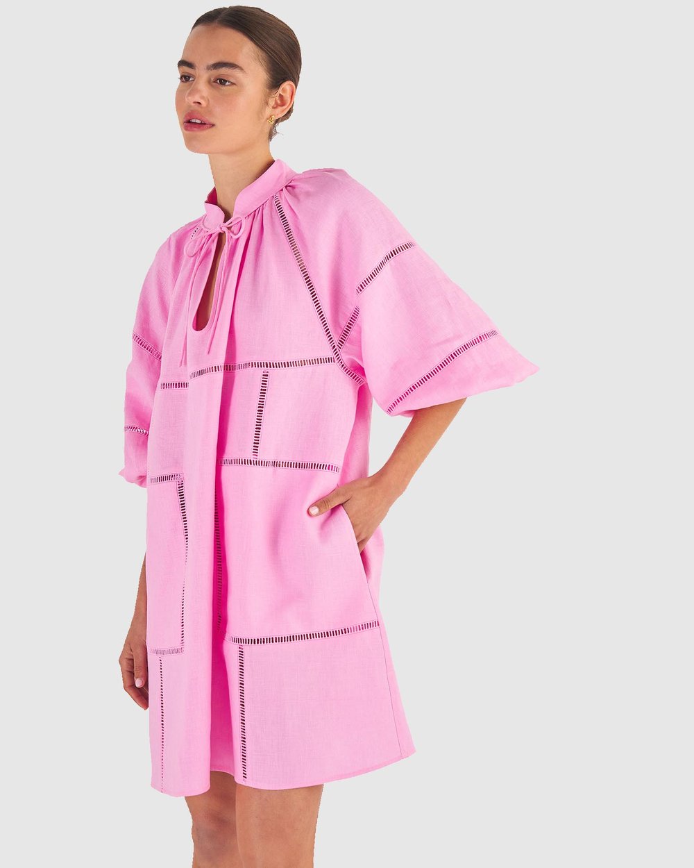 Ladder Stitch Smock Dress