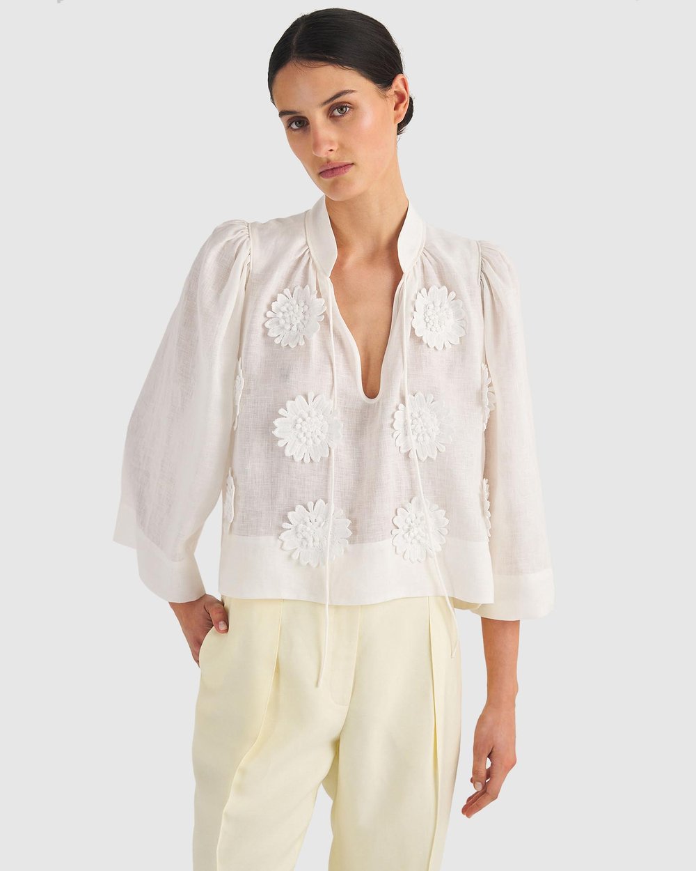 Lace Poppy Detail Shirt