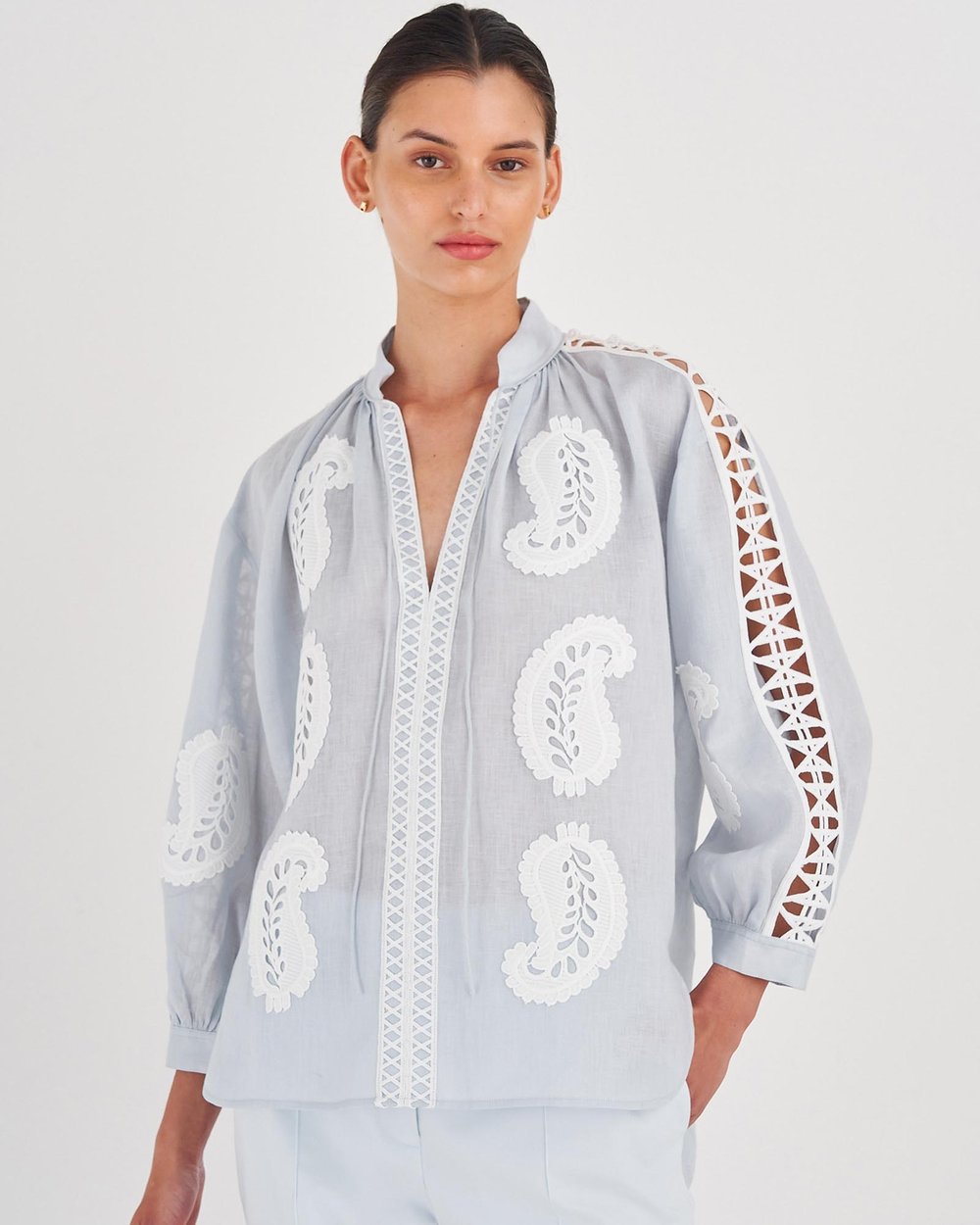 Paisley Lace Detail Shirt